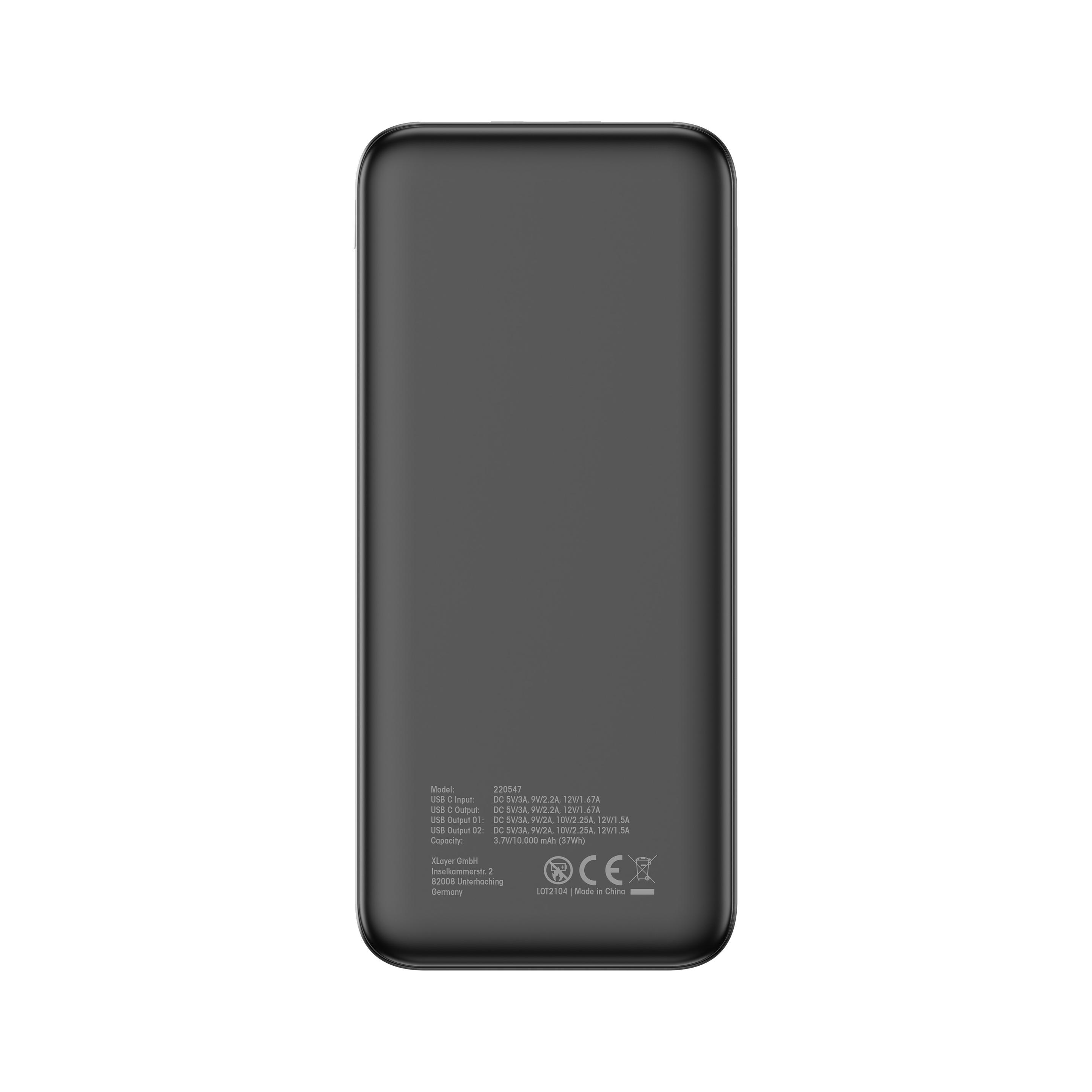 Produktbild XLayer Powerbank Rapid 10.000 mAh schwarz 2 von 11