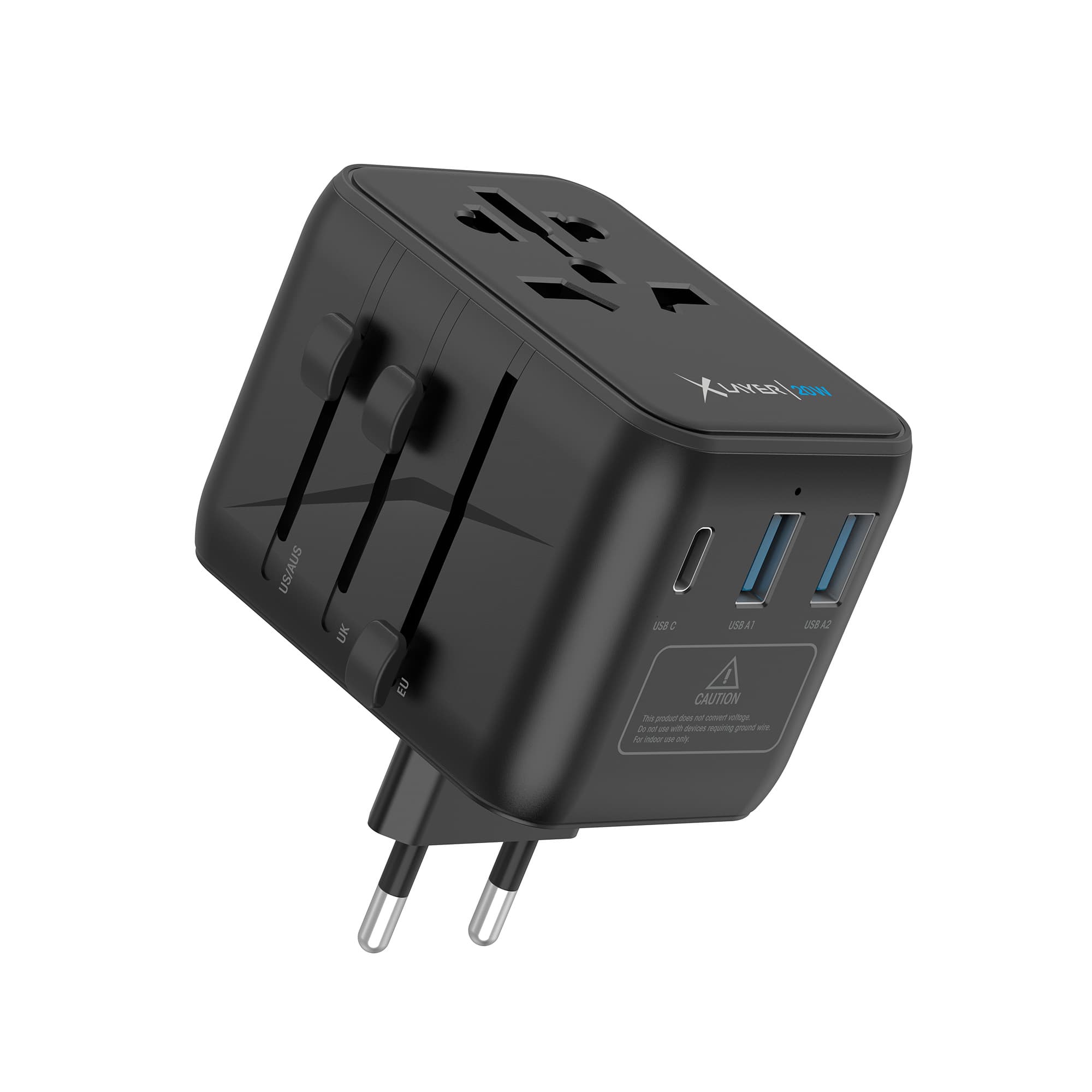 XLayer Reisestecker weltweit 20W schwarz