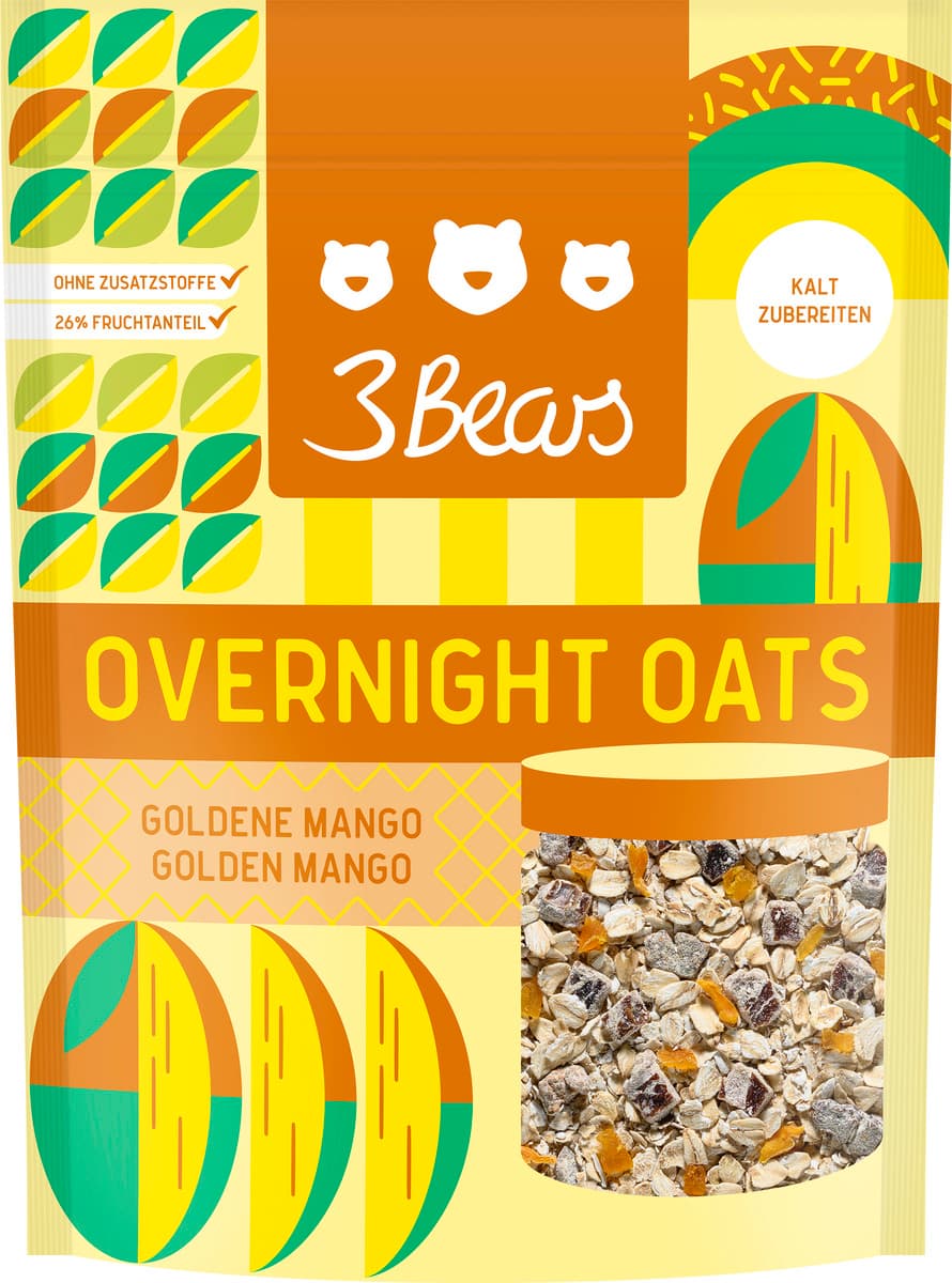 3Bears Overnight Oats Goldene Mango 