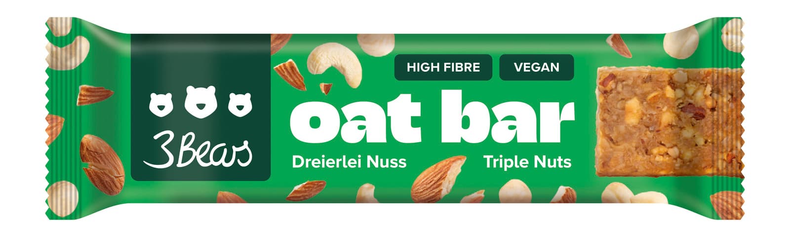 3Bears Oat Bar - Dreierlei Nuss