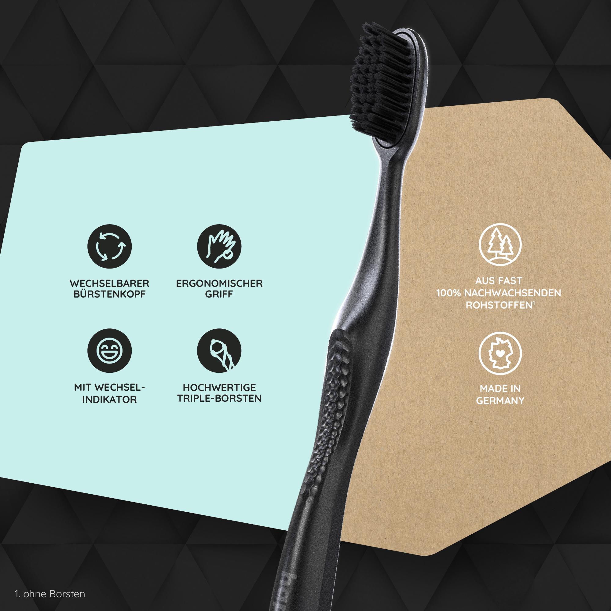Produktbild happybrush Zahnbürste Eco Change mittel 2 von 5