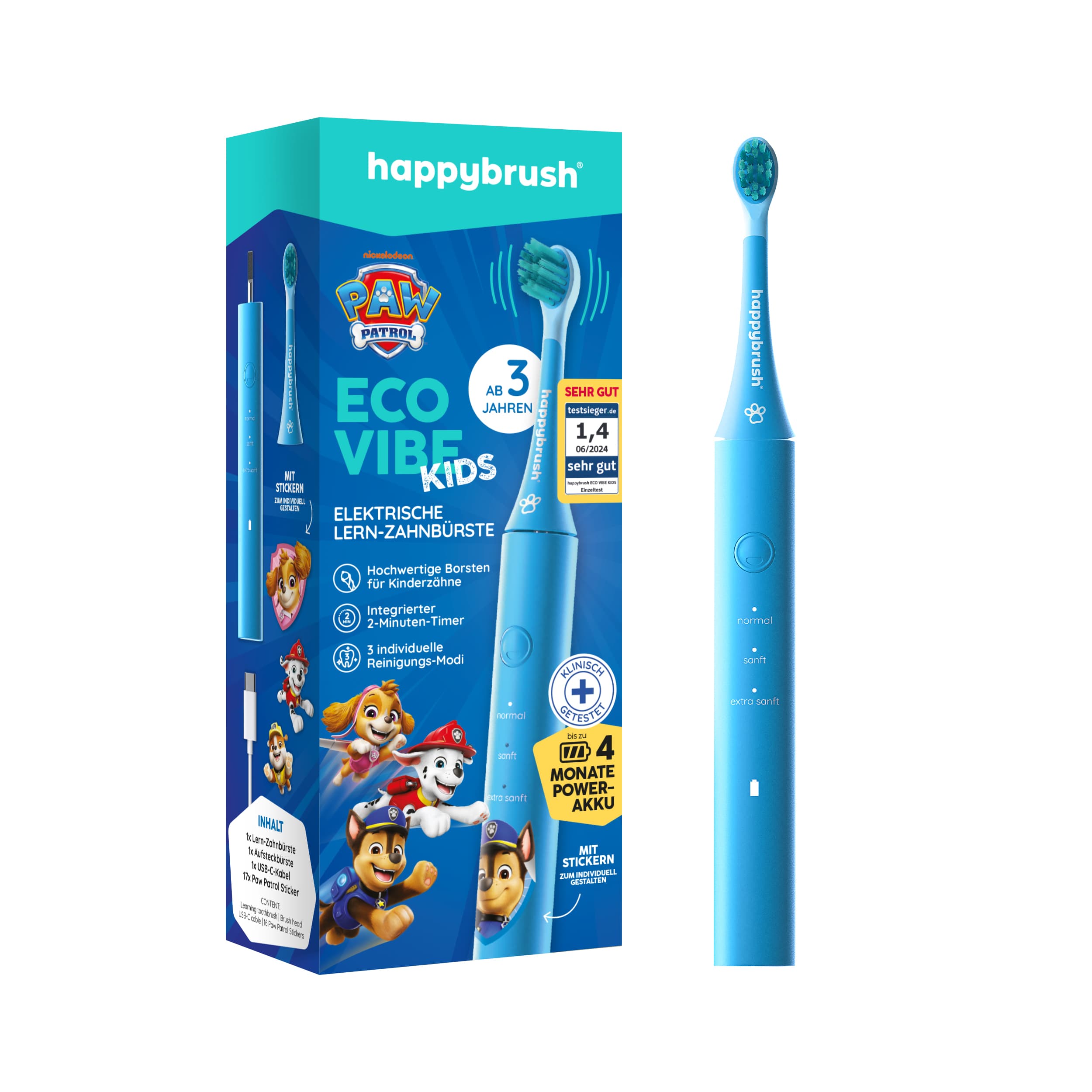 happybrush Eco VIBE Kids Elektrische Zahnbürste