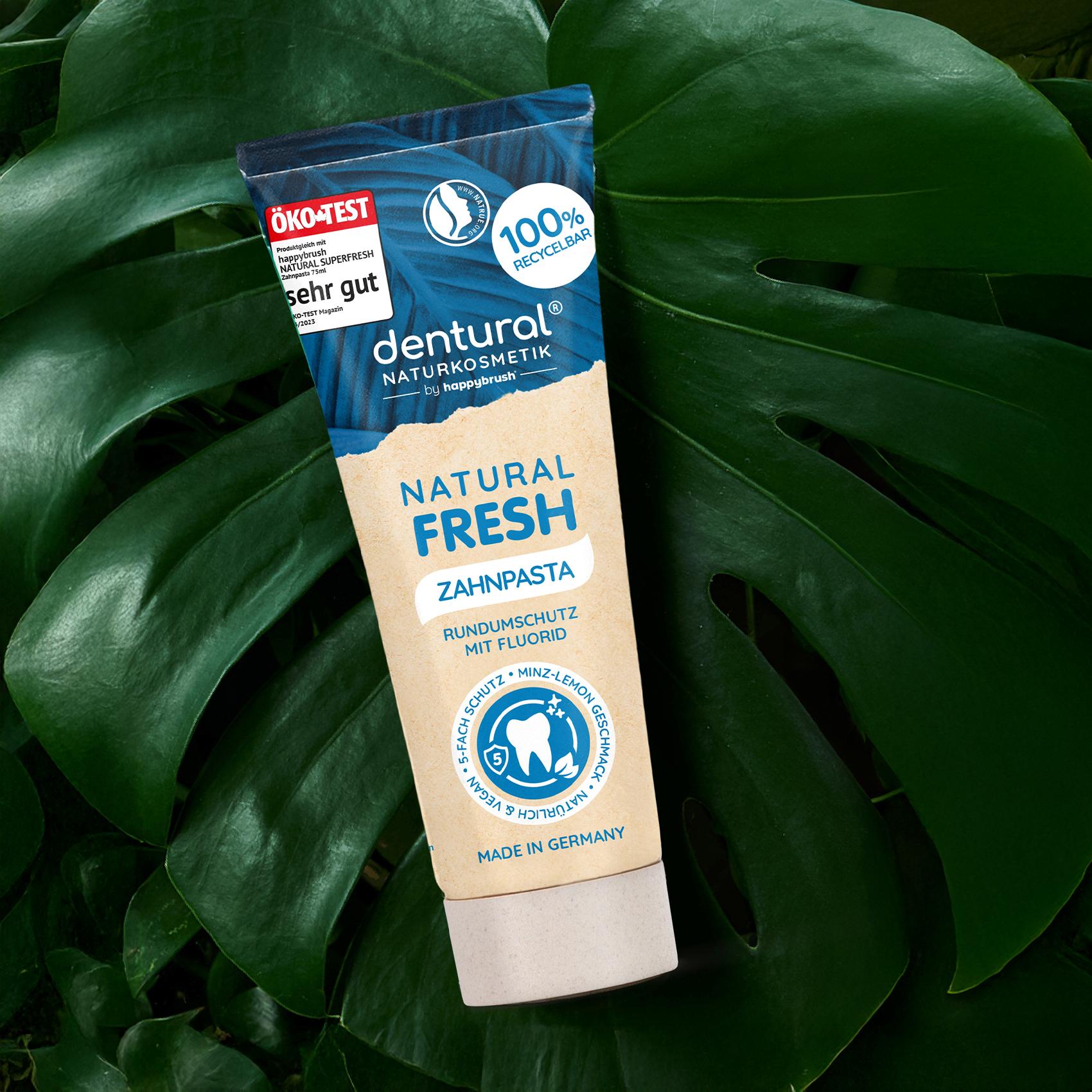 Produktbild dentural Natural Fresh Zahnpasta 3 von 3