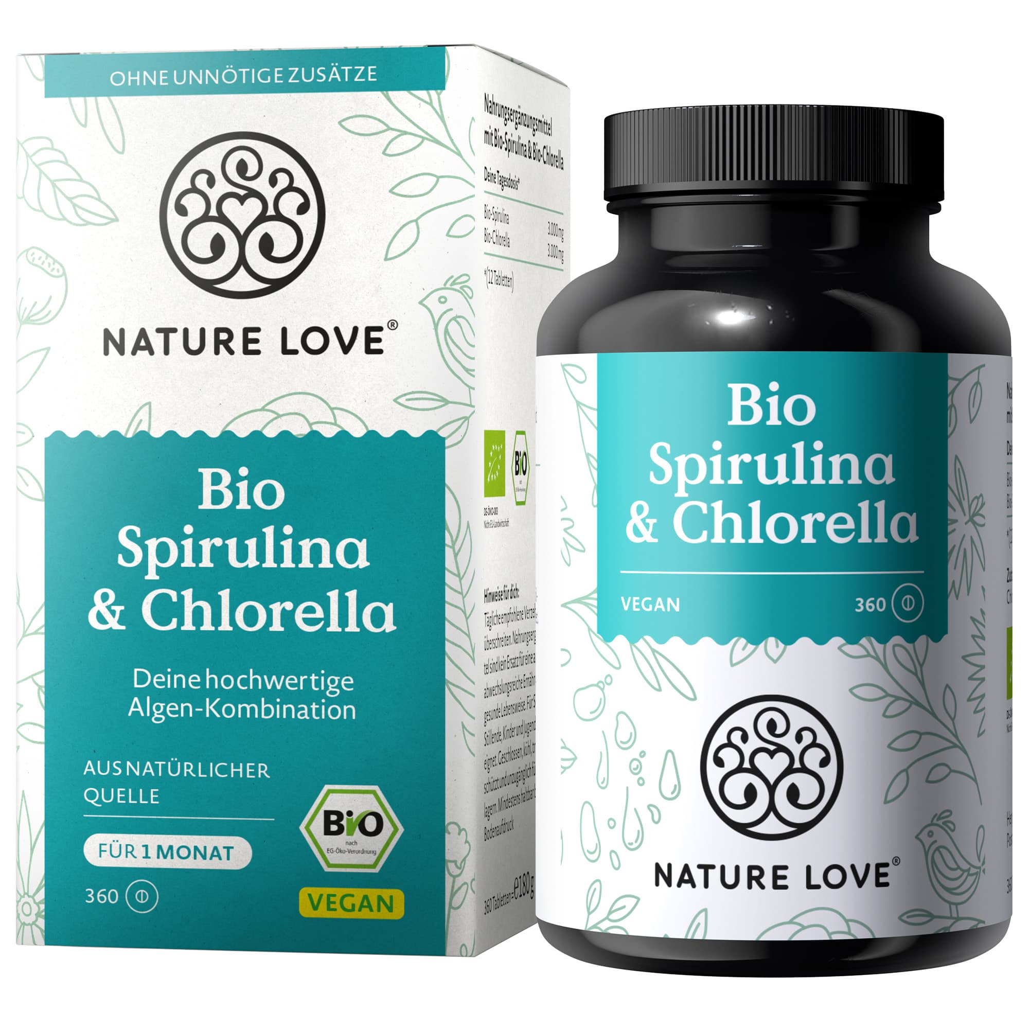 NATURE LOVE Bio Spirulina & Chlorella