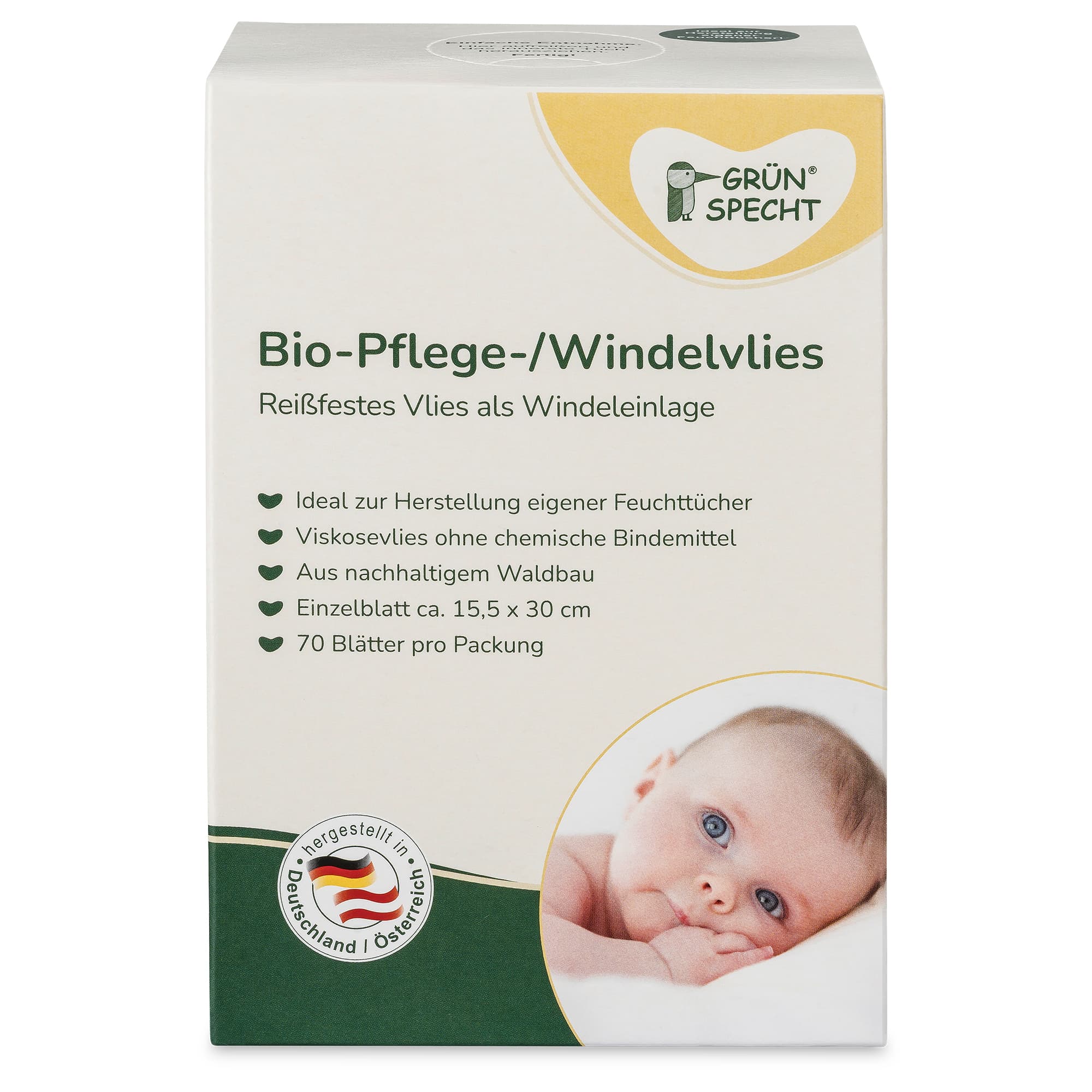 Grünspecht Bio-Pflegevlies / Windelvlies