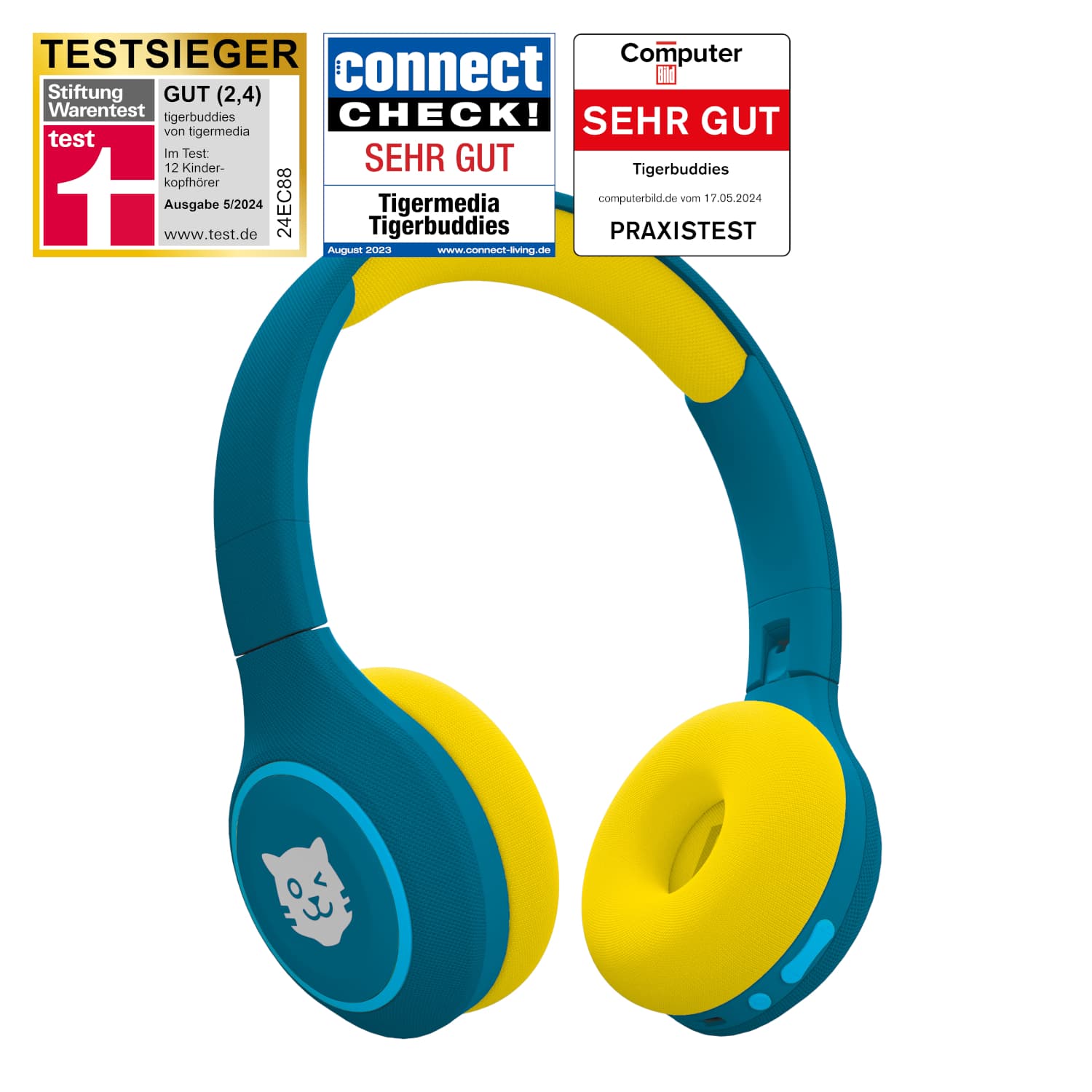 tigerbuddies Bluetooth Kinderkopfhörer Royal Sun 