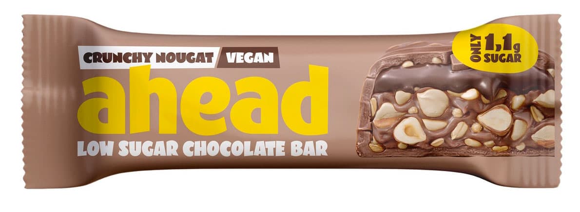 Ahead Low Sugar Chocolate Bar Crunchy Nougat vegan