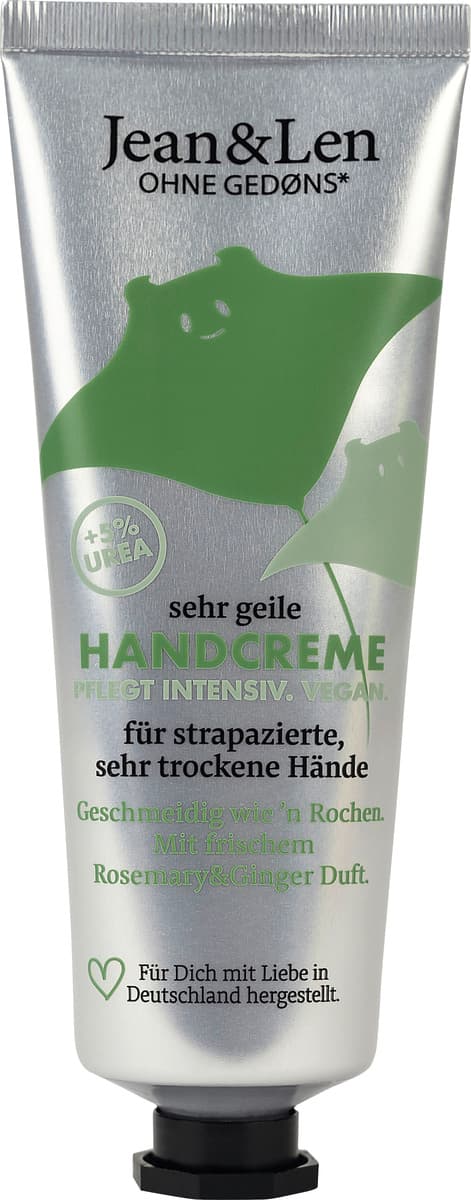 Jean&Len Handcreme Rochen 5% Urea Rosemary/Ginger