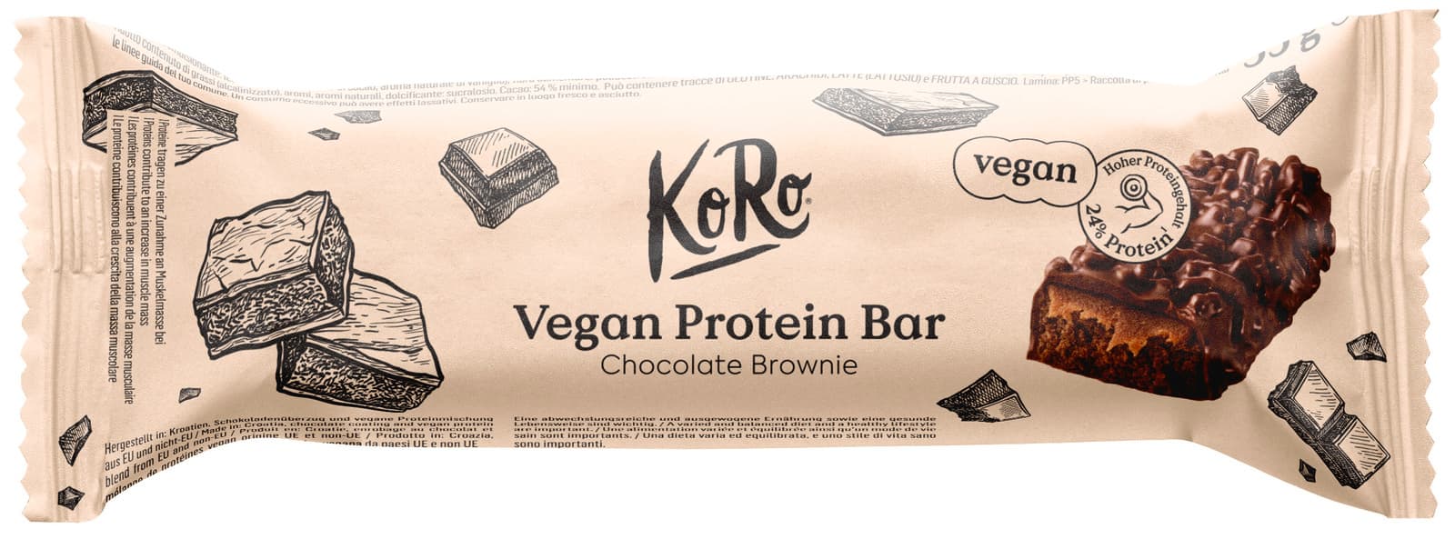 KoRo Proteinriegel Schokolade & Brownie