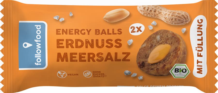 followfood Bio Energy Balls Erdnuss & Meersalz
