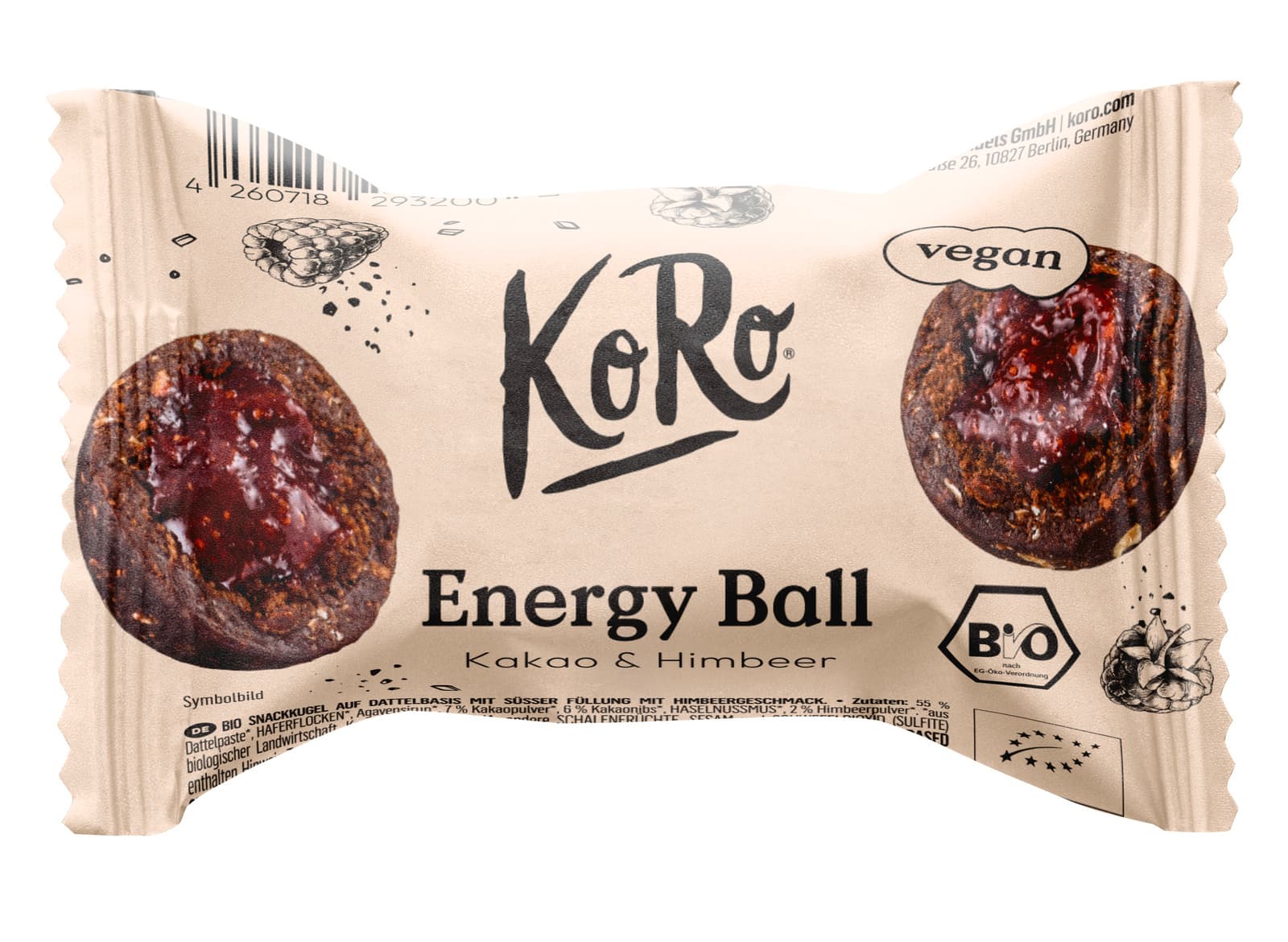KoRo Bio Energy Ball Kakao & Himbeere
