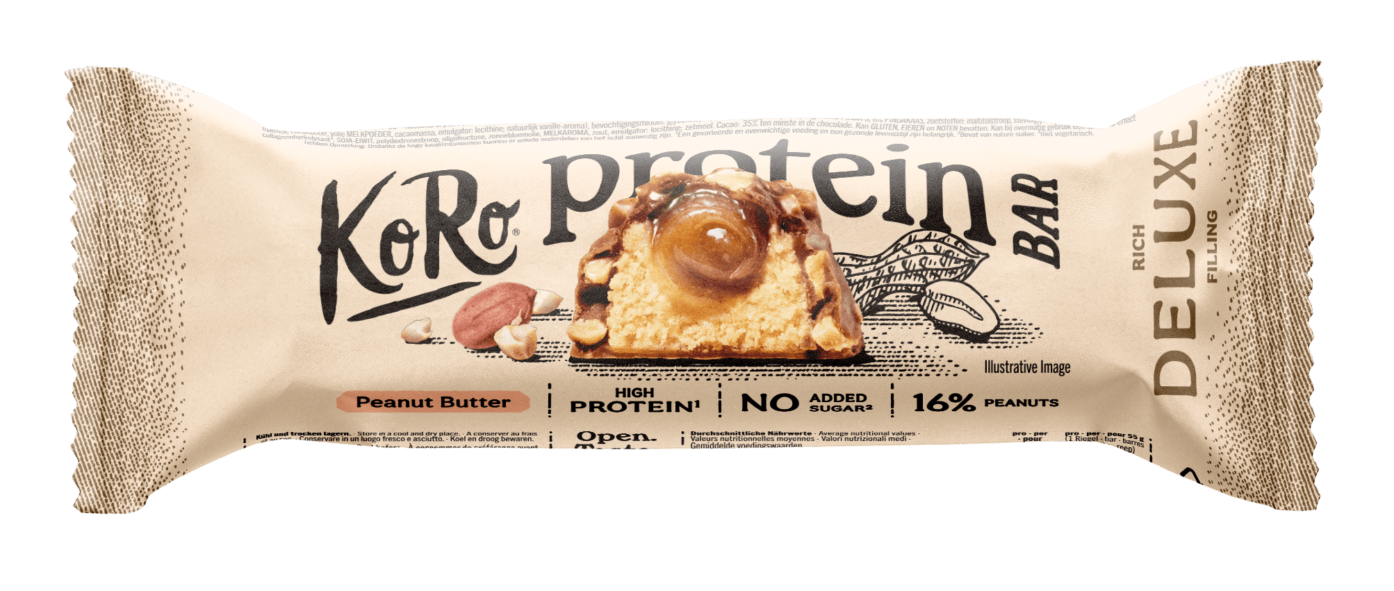 KoRo Protein Bar Deluxe with Peanut Butter