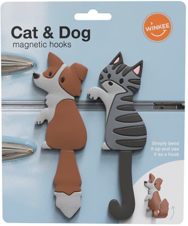 Winkee Tierische Magnethaken Katze & Hund