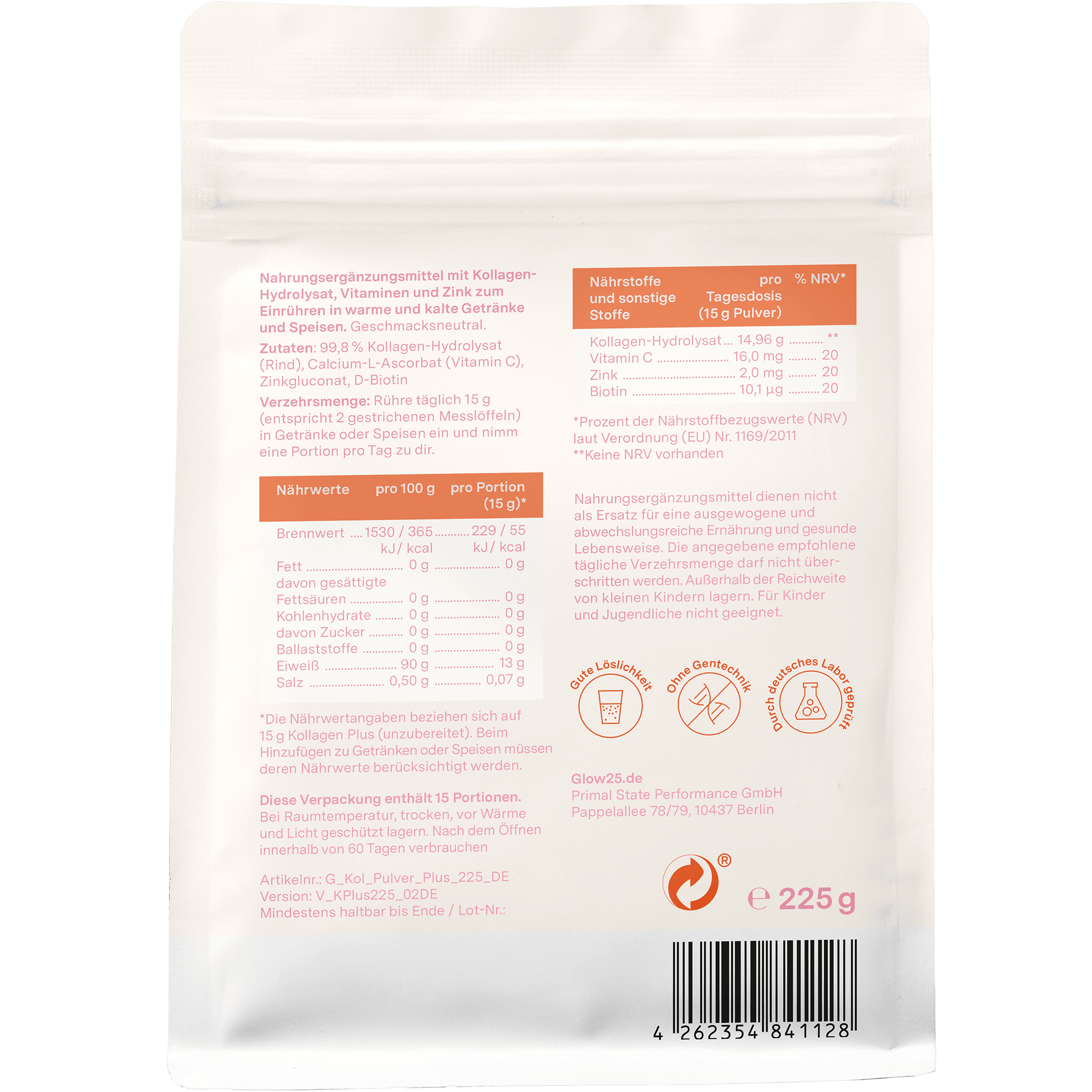 Produktbild Glow25 Kollagen Plus 2 von 6