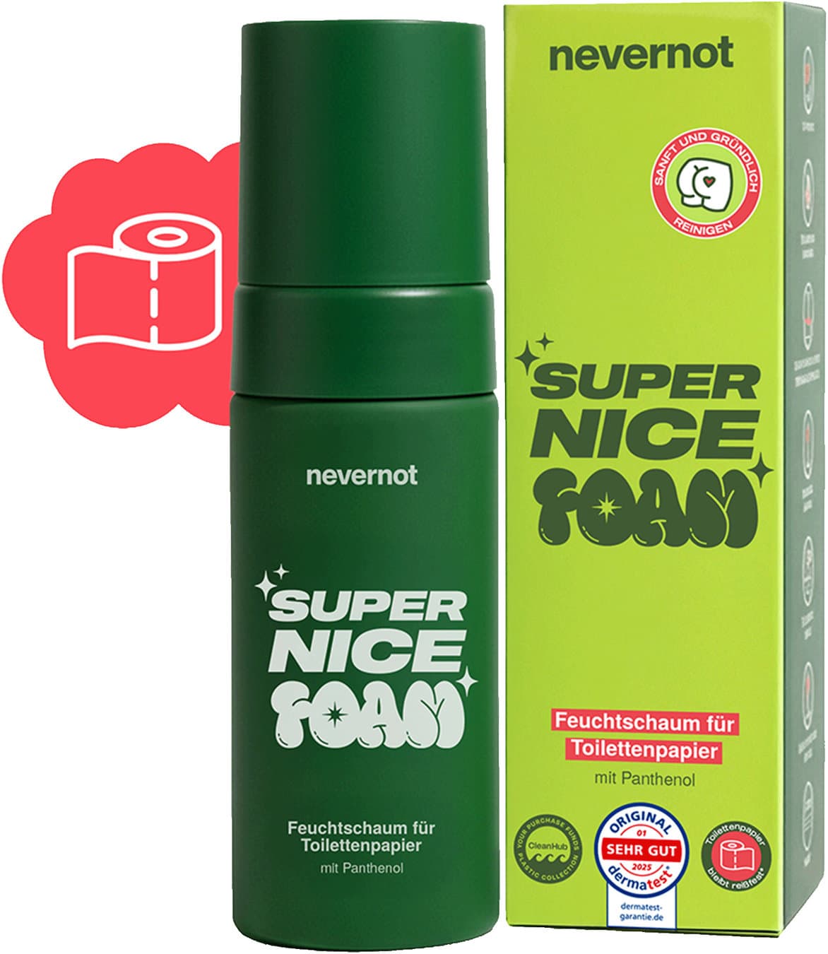 nevernot Super Nice Foam  Classic Feuchtschaum für Toilettenpapier