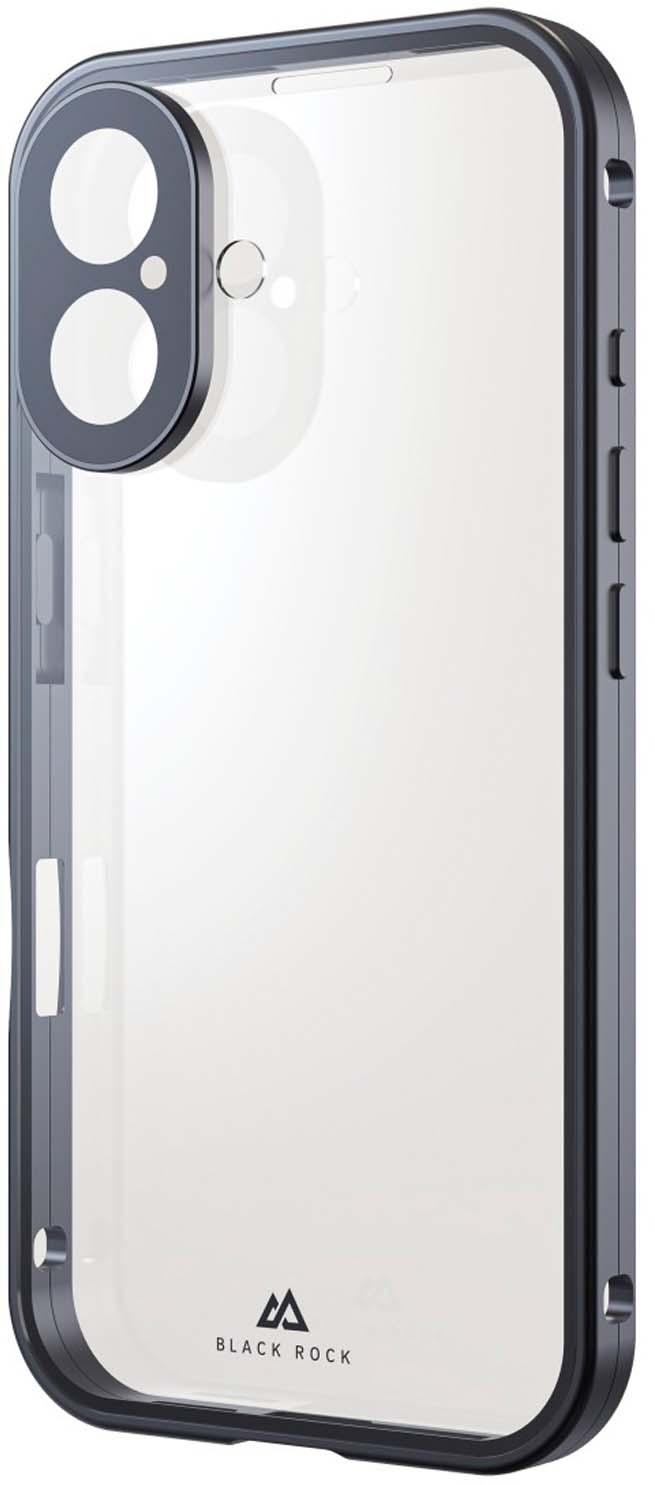 BLACK ROCK Cover "360° Glass" für Apple iPhone 16, Schwarz