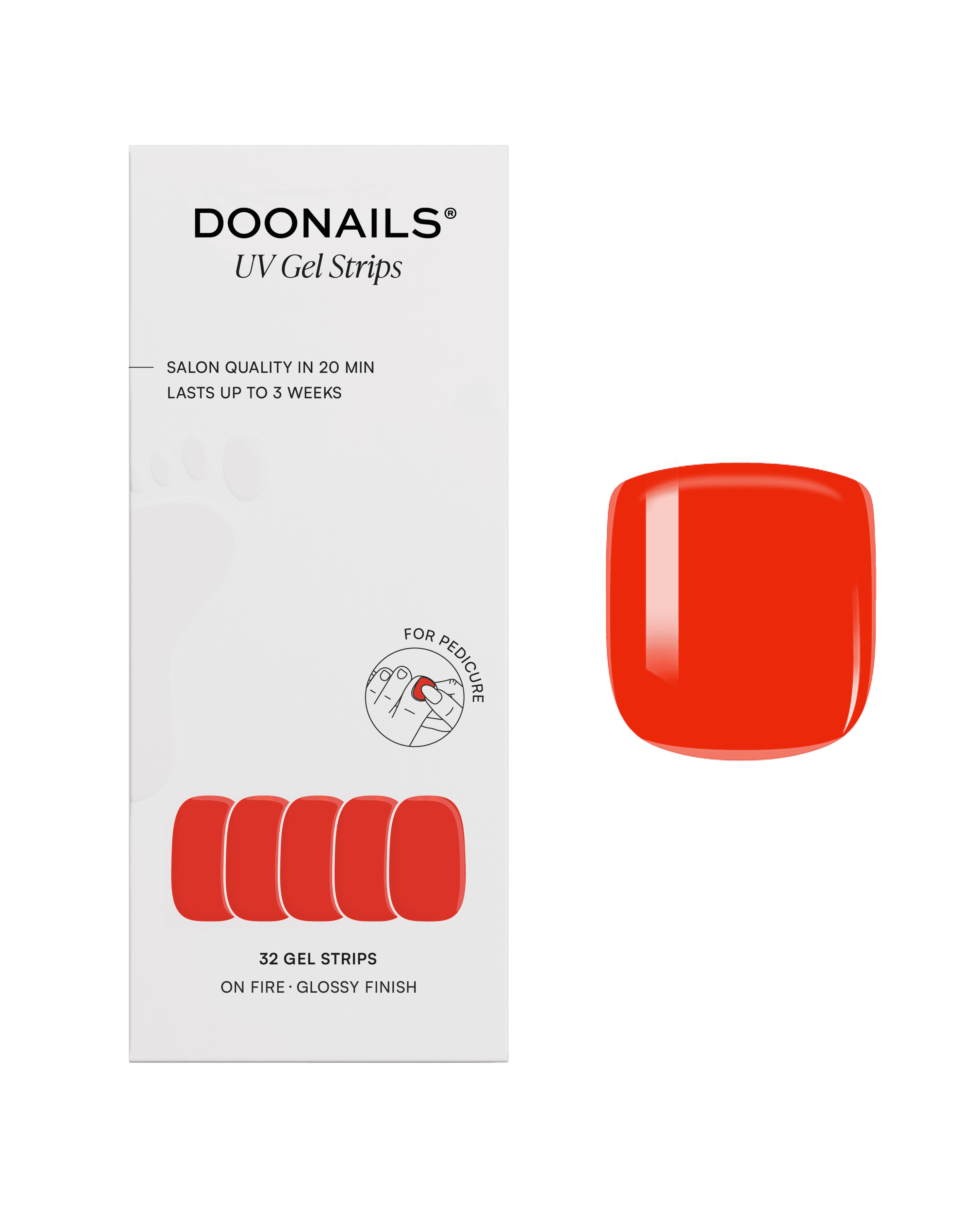 DOONAILS Gel Strips Pediküre