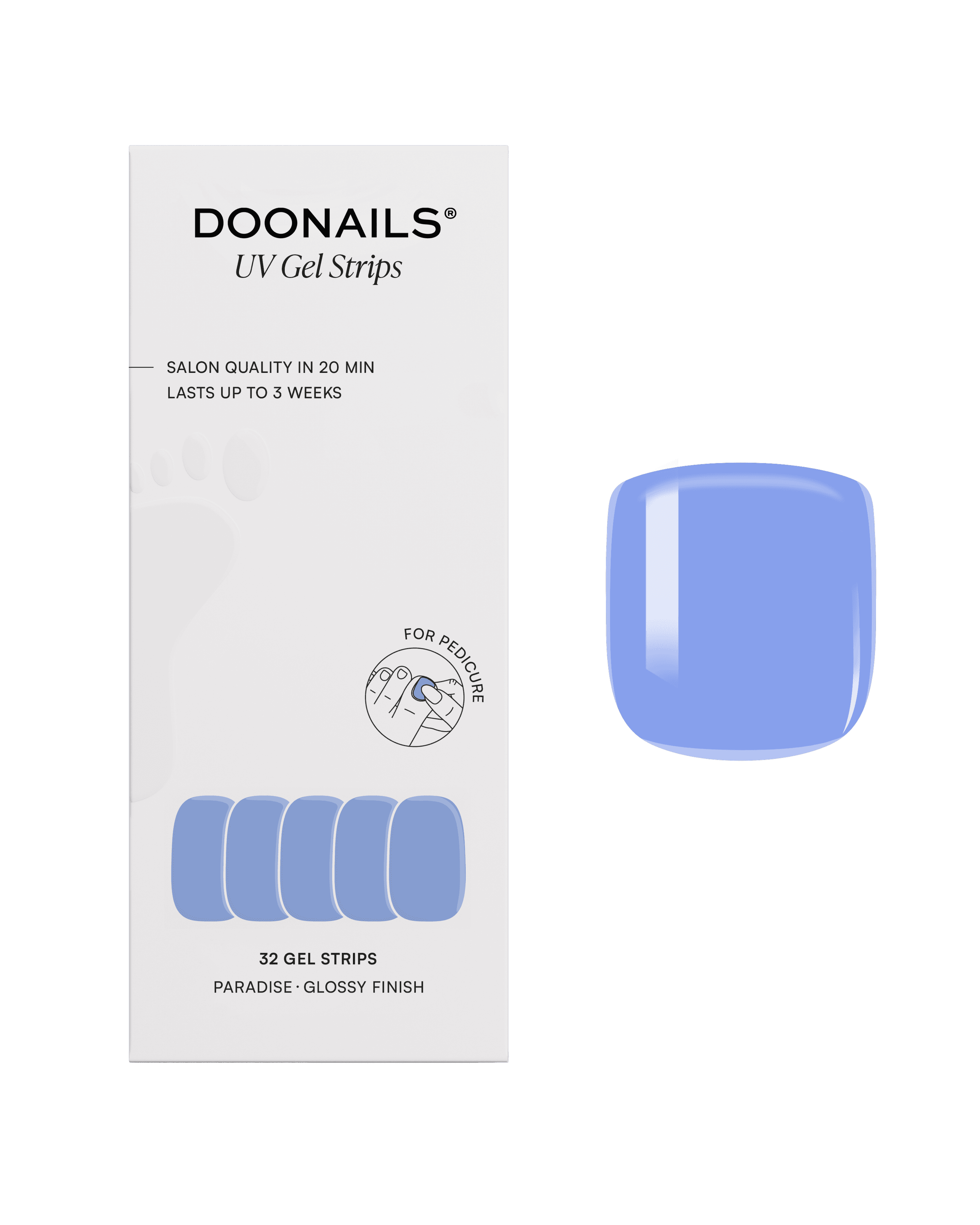 DOONAILS Gel Strips Pediküre