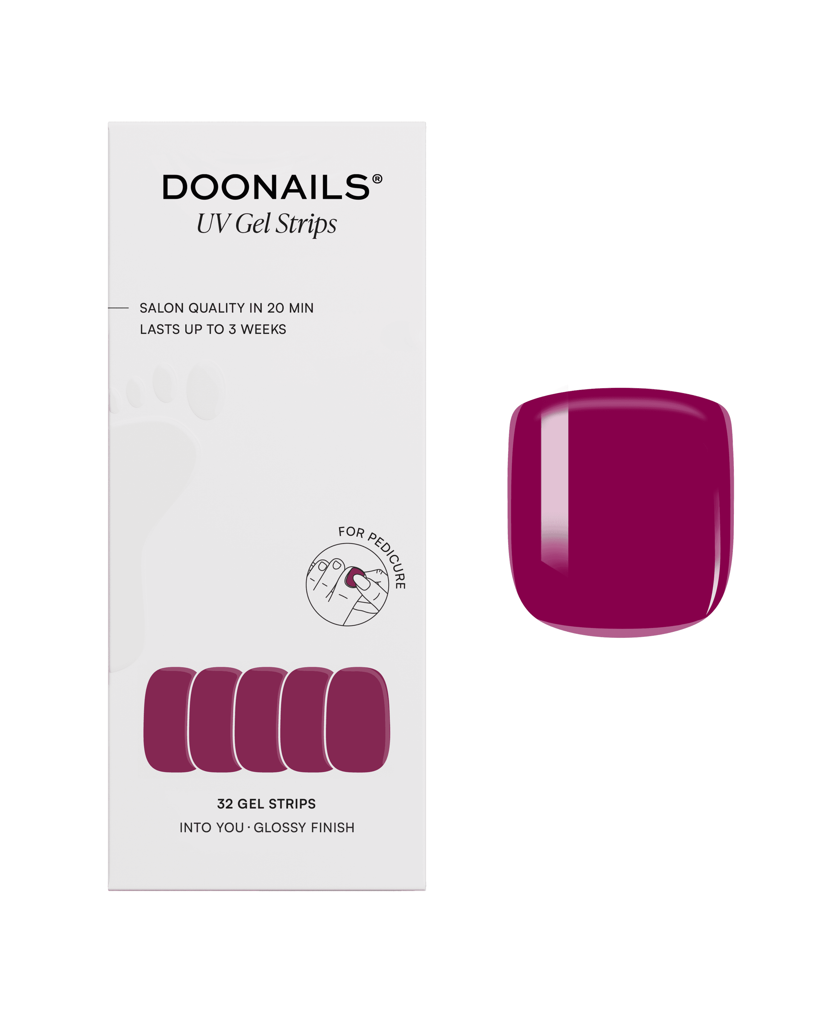 DOONAILS Gel Strips Pediküre