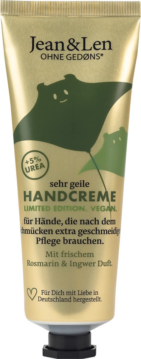 Jean&Len Handcreme Rochen 5% Urea Rosemary/Ginger