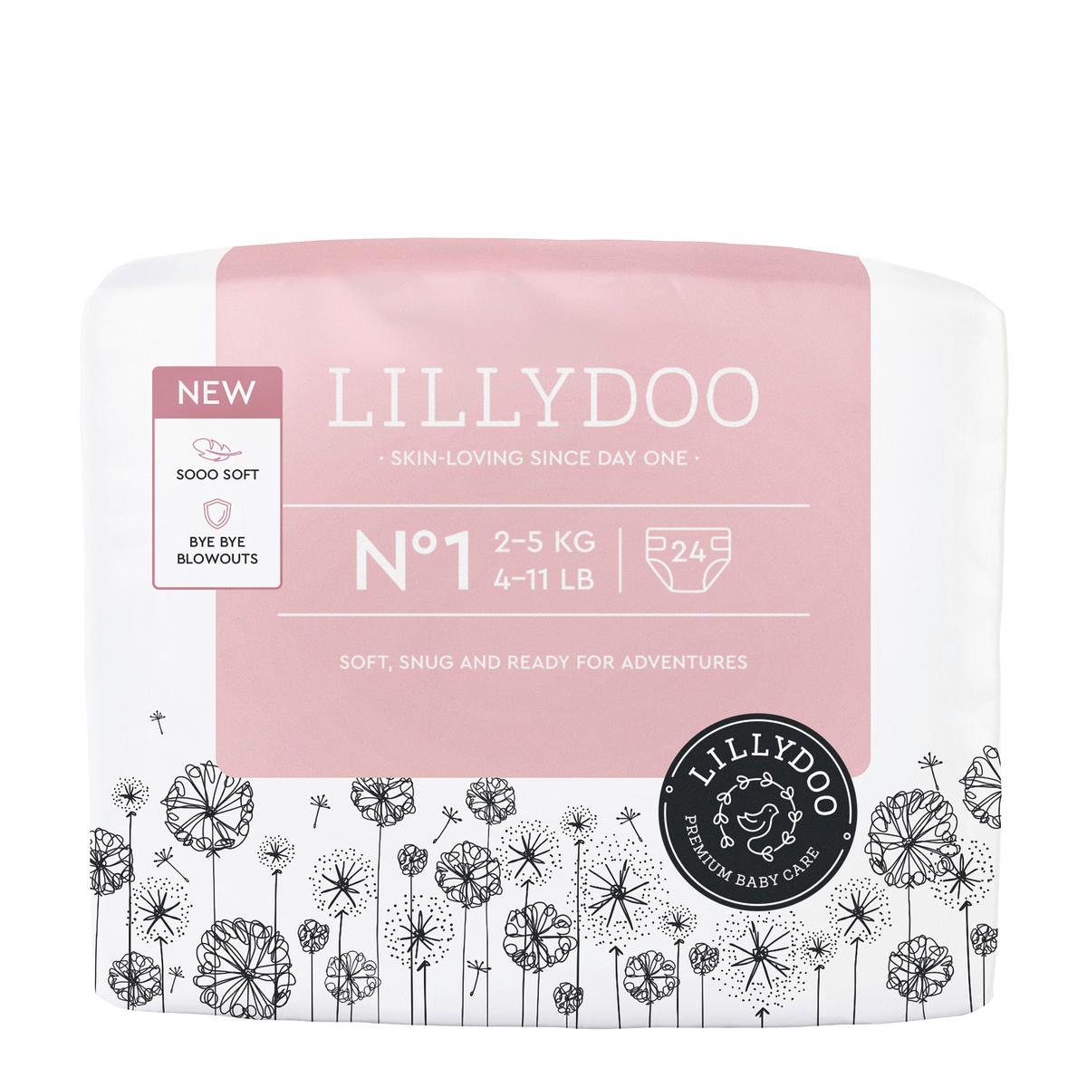 LILLYDOO Windeln Größe 1, 2-5 kg