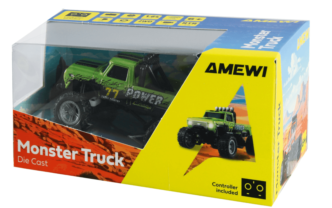 Produktbild Amewi RC-Monstertruck Die Cast 1:64 RTR grün 2 von 7