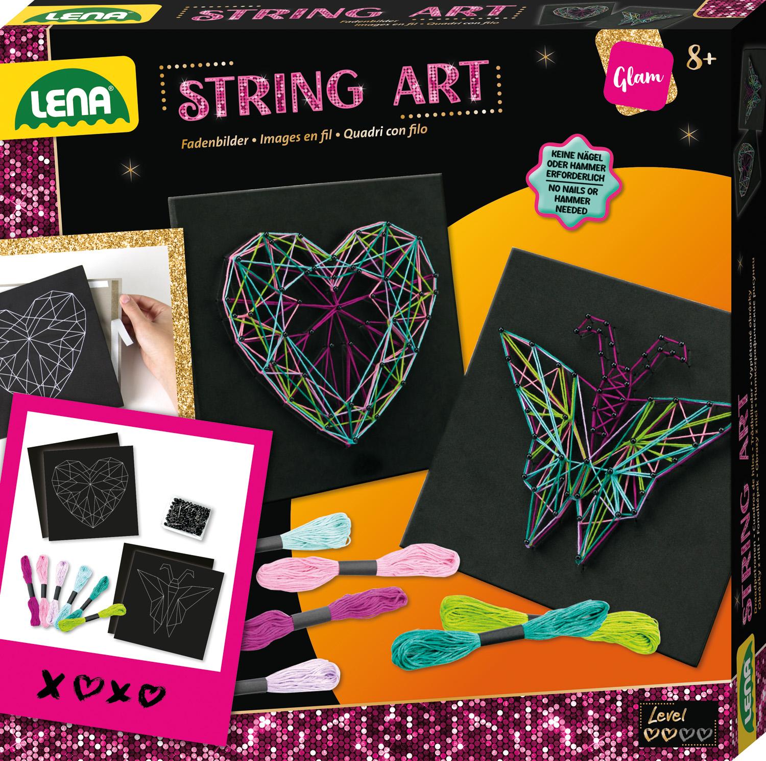 Lena - String Art Schmetterling und Herz