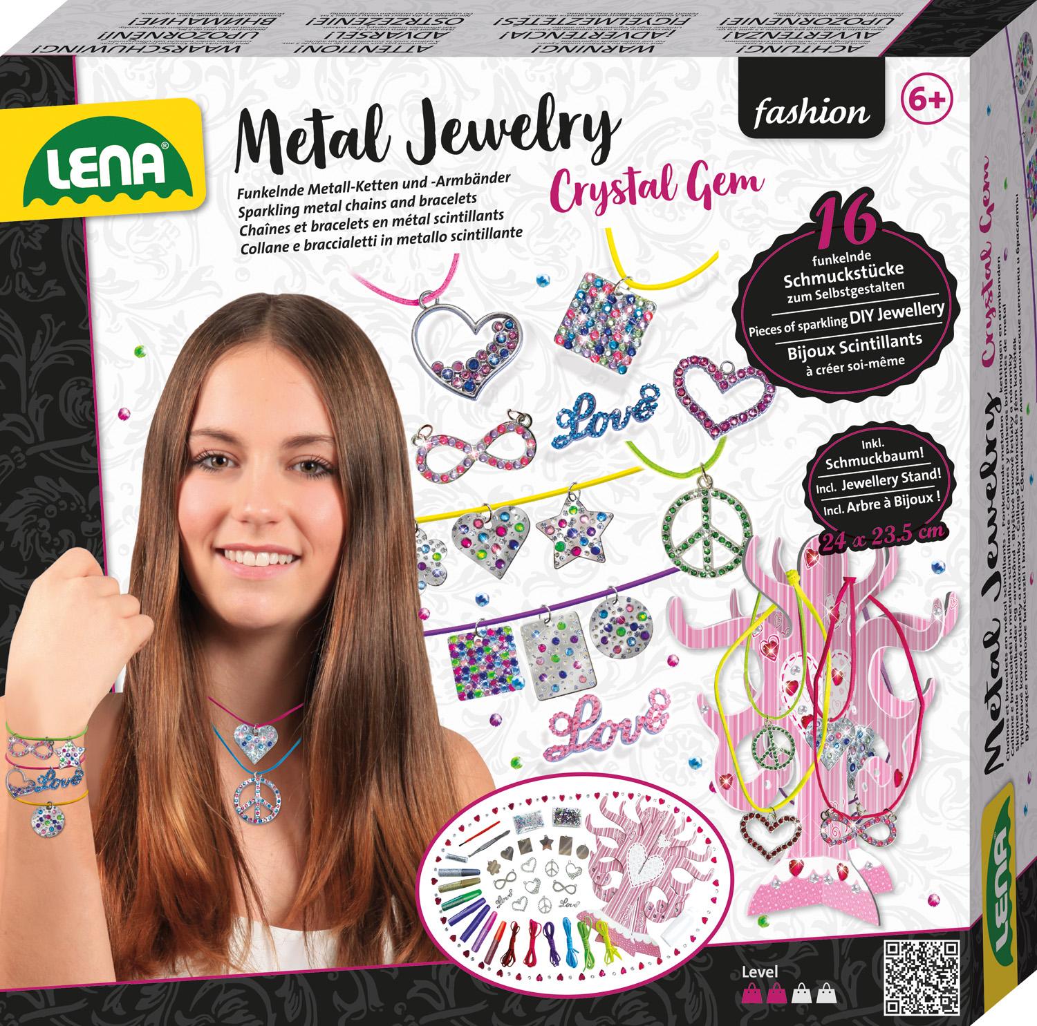Lena - Metal Jewelry Crystal Gem, Faltschachtel