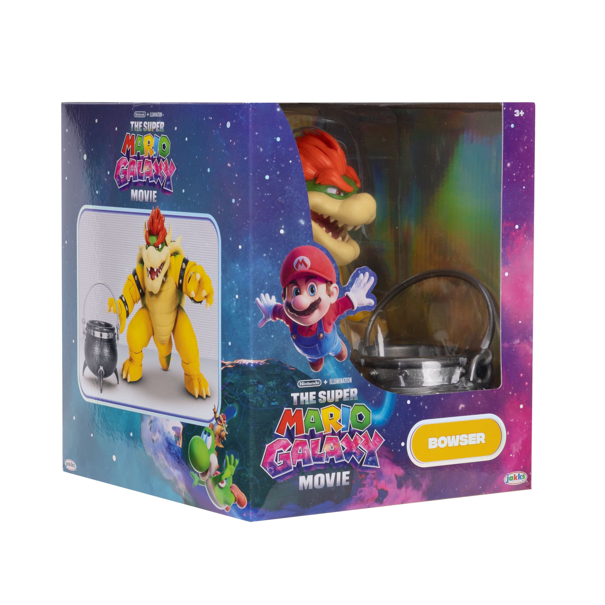 Super Mario Galaxy-Film – 15 cm große Bowser-Figur mit Kessel-Zubehör