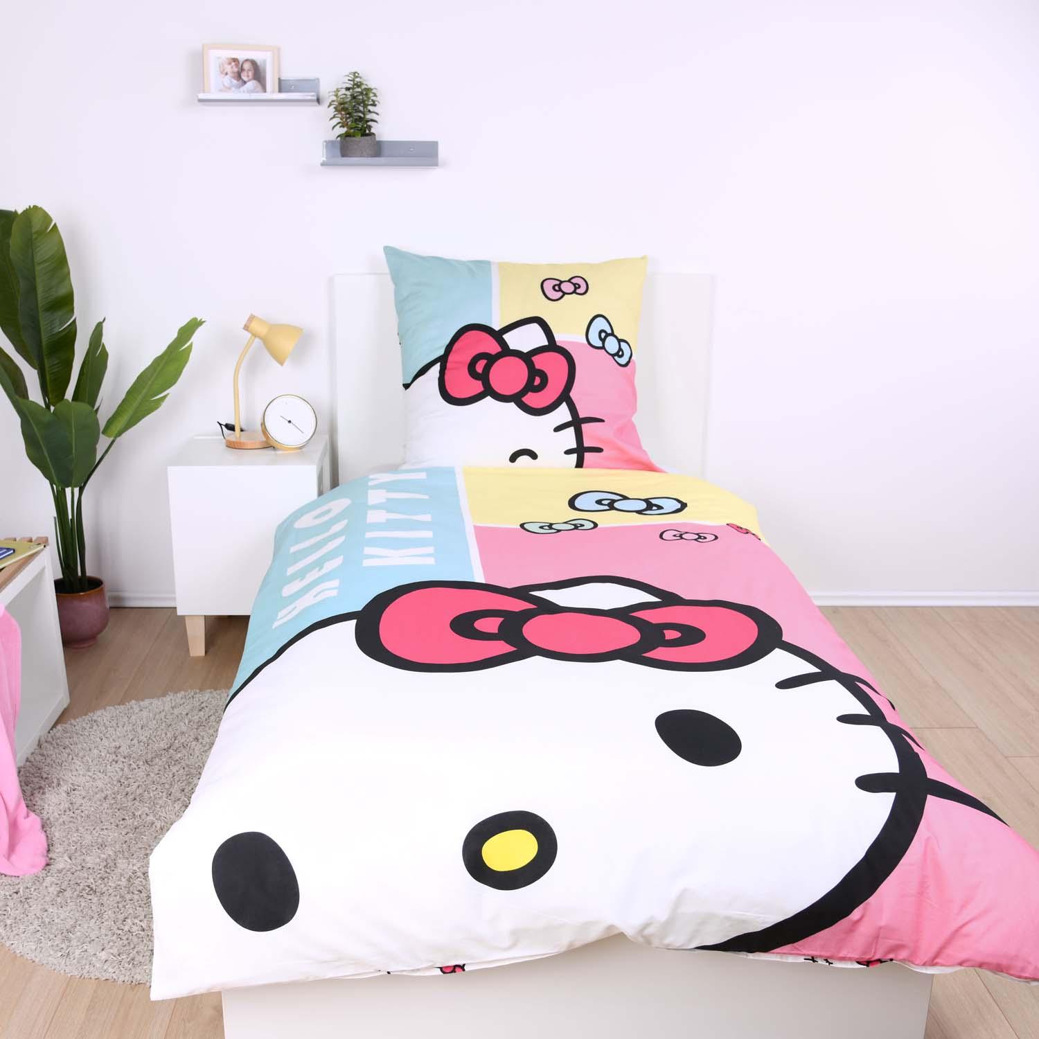 Produktbild Hello Kitty Kinderbettwäsche 80x80cm, 135x200cm 6 von 6