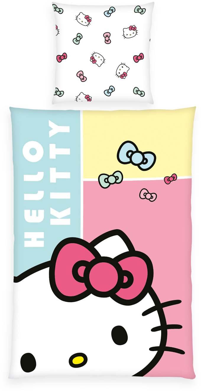 Hello Kitty Kinderbettwäsche 80x80cm, 135x200cm