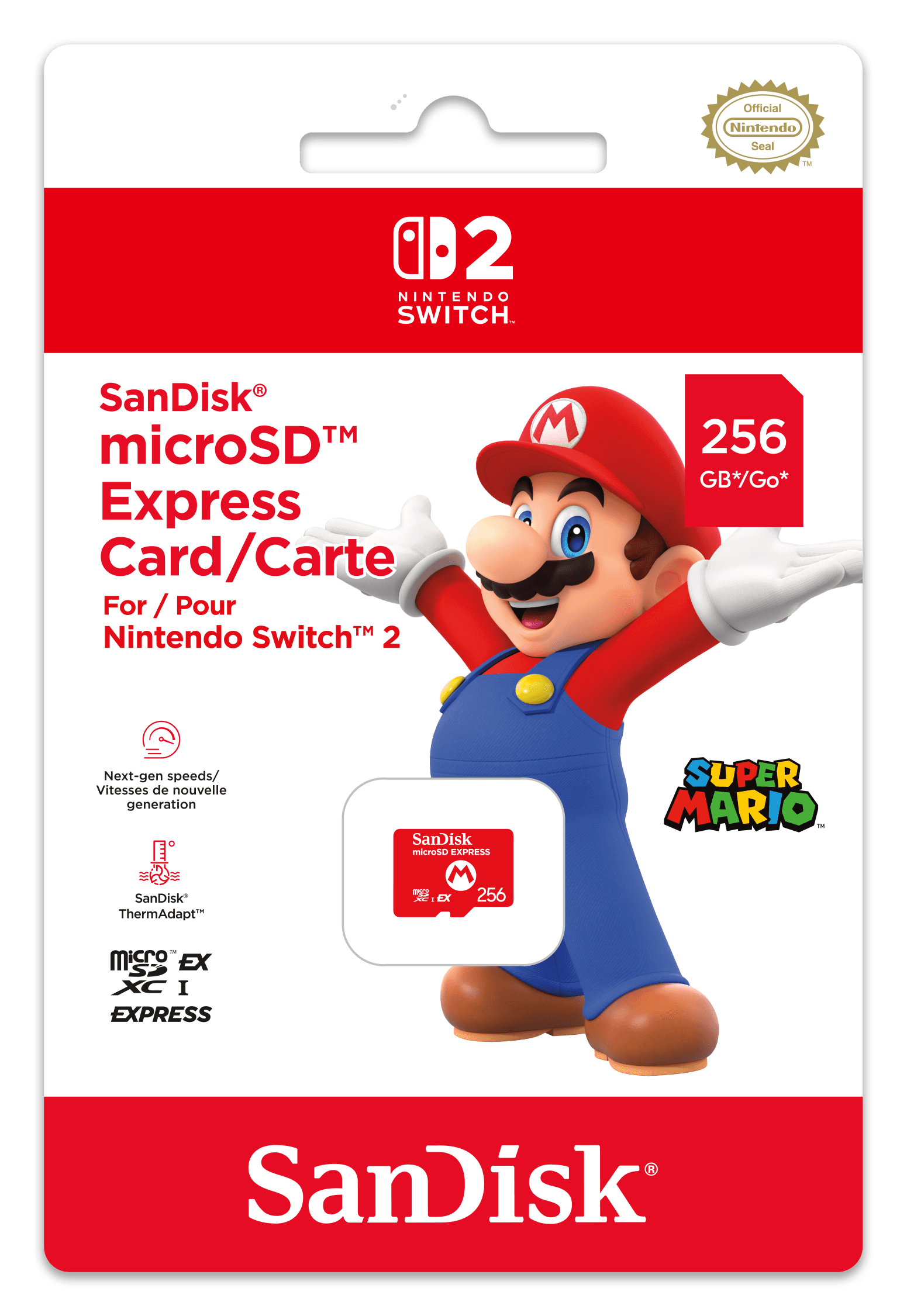 SanDisk Nintendo Switch 2 mircoSD Express Card 256 GB