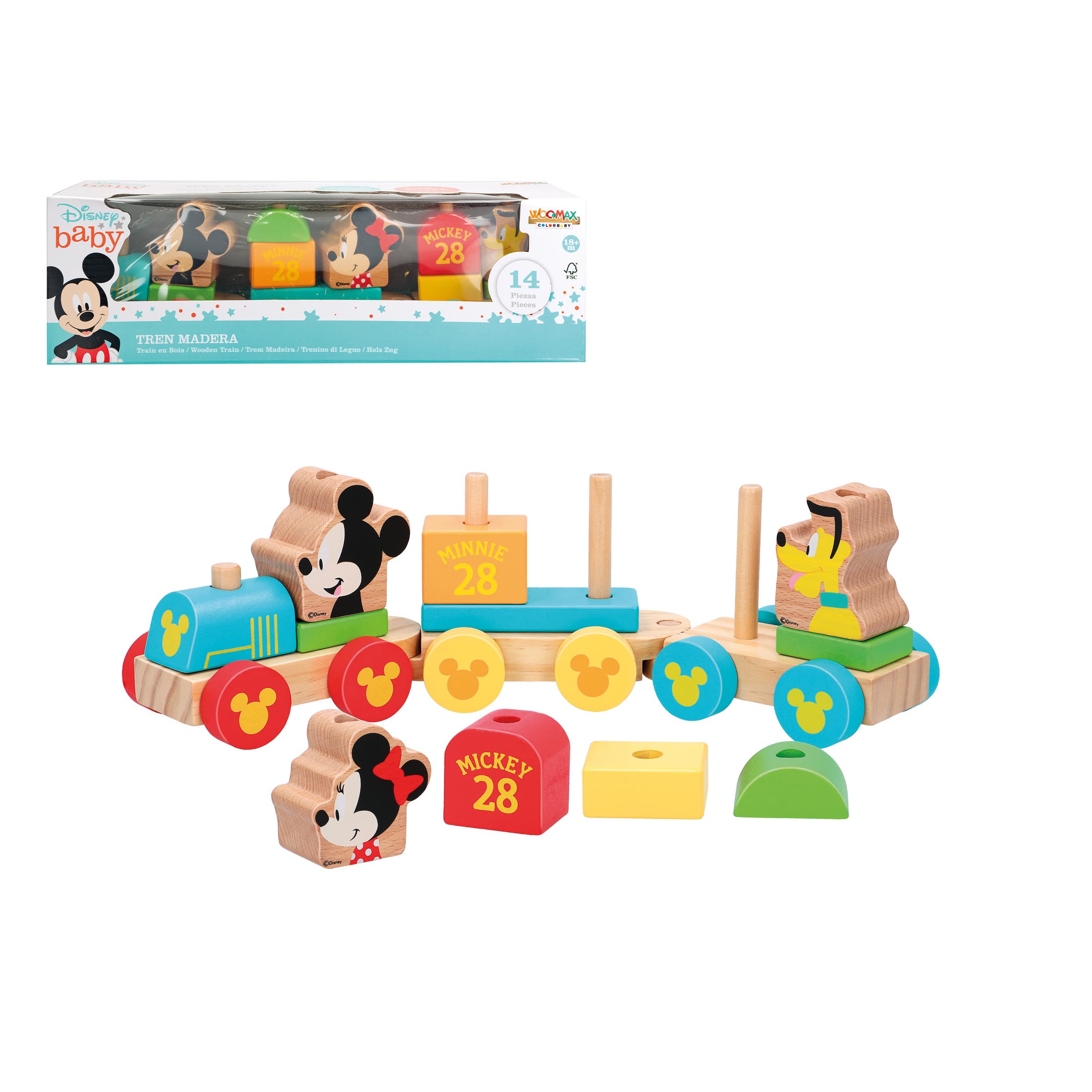 Woomax Disney Holz-Baby-Zug 