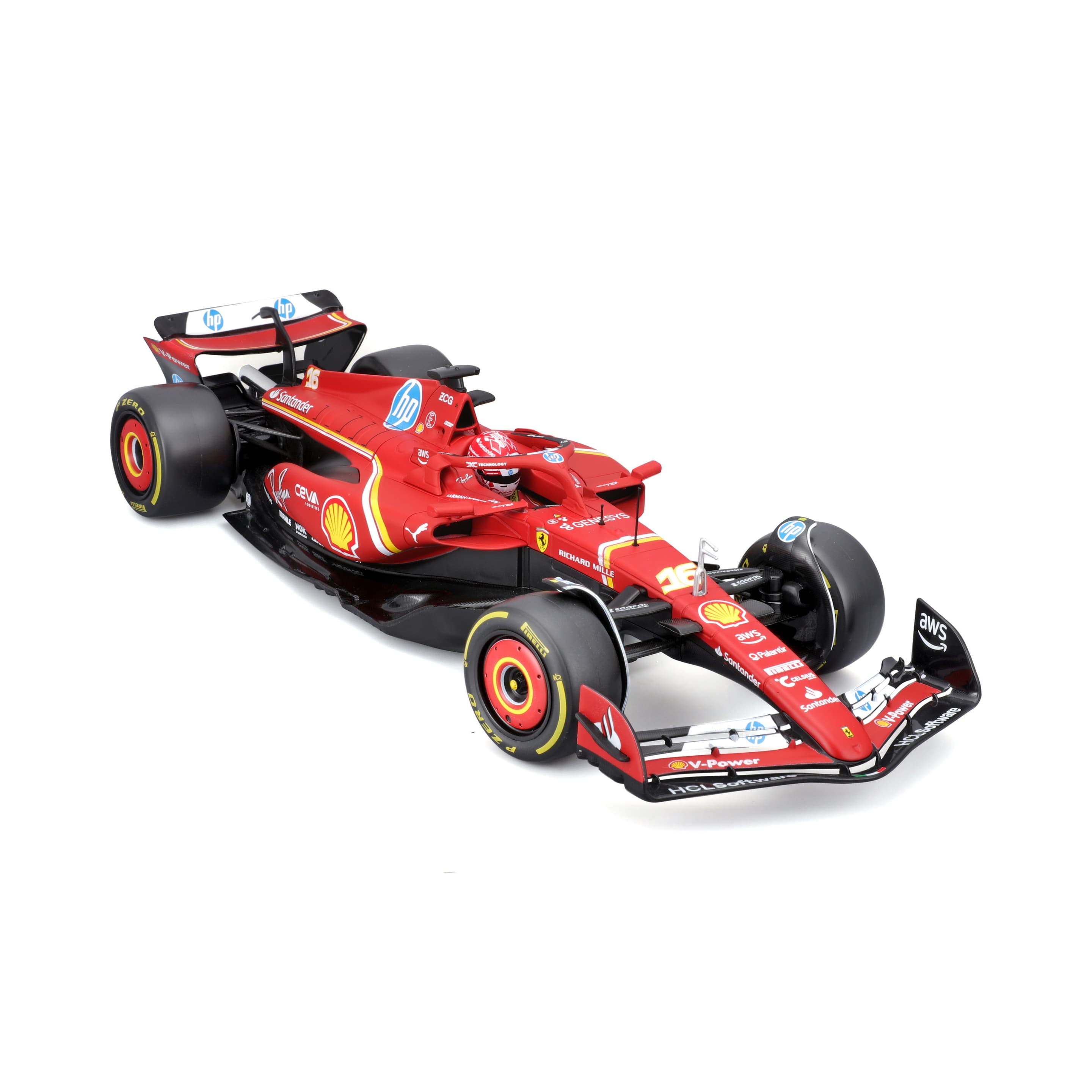 Produktbild Bburago - 1:18 Formel 1 Ferrari SF-24 "Imola-Version" (2024) - Charles Leclerc 4 von 9