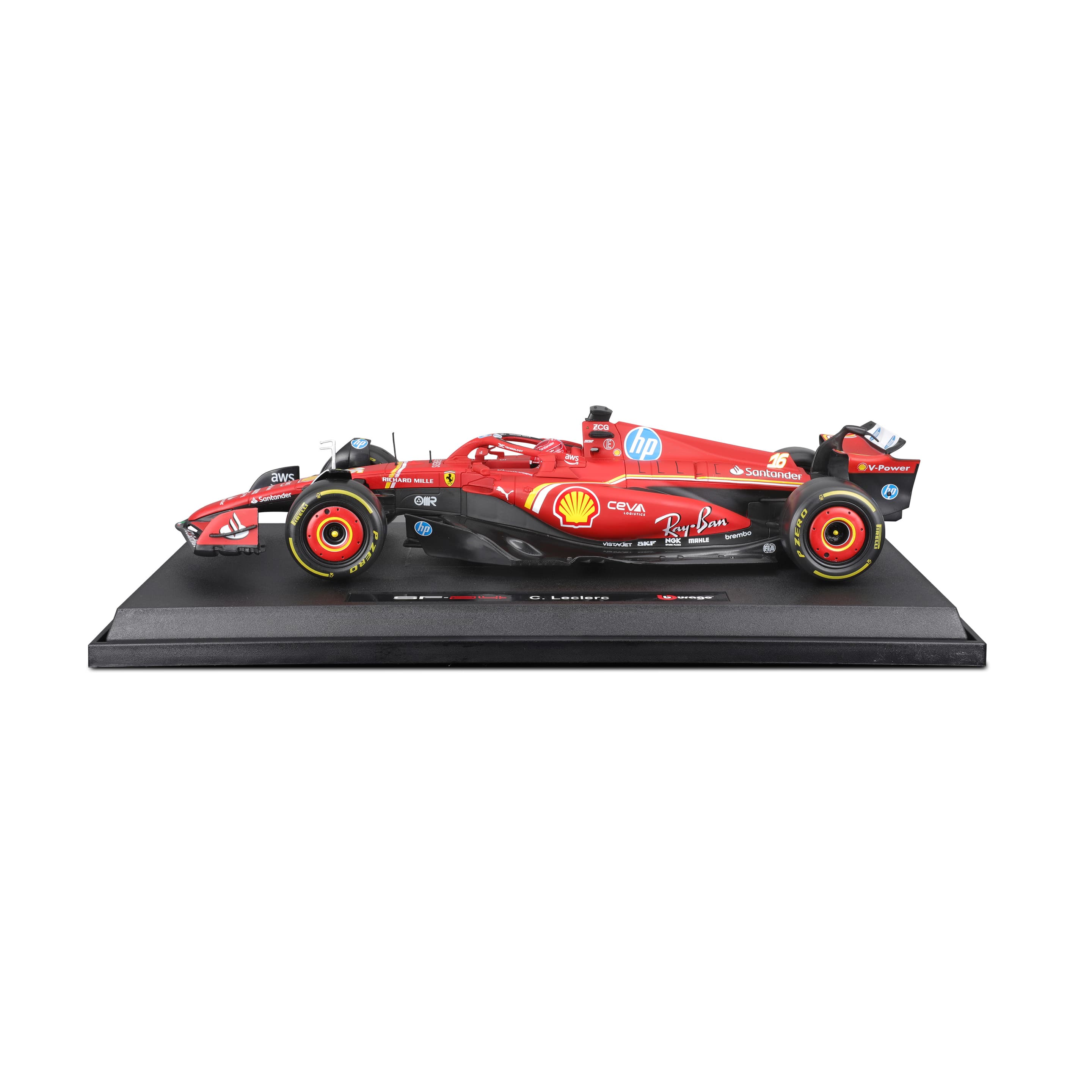 Produktbild Bburago - 1:18 Formel 1 Ferrari SF-24 "Imola-Version" (2024) - Charles Leclerc 2 von 9