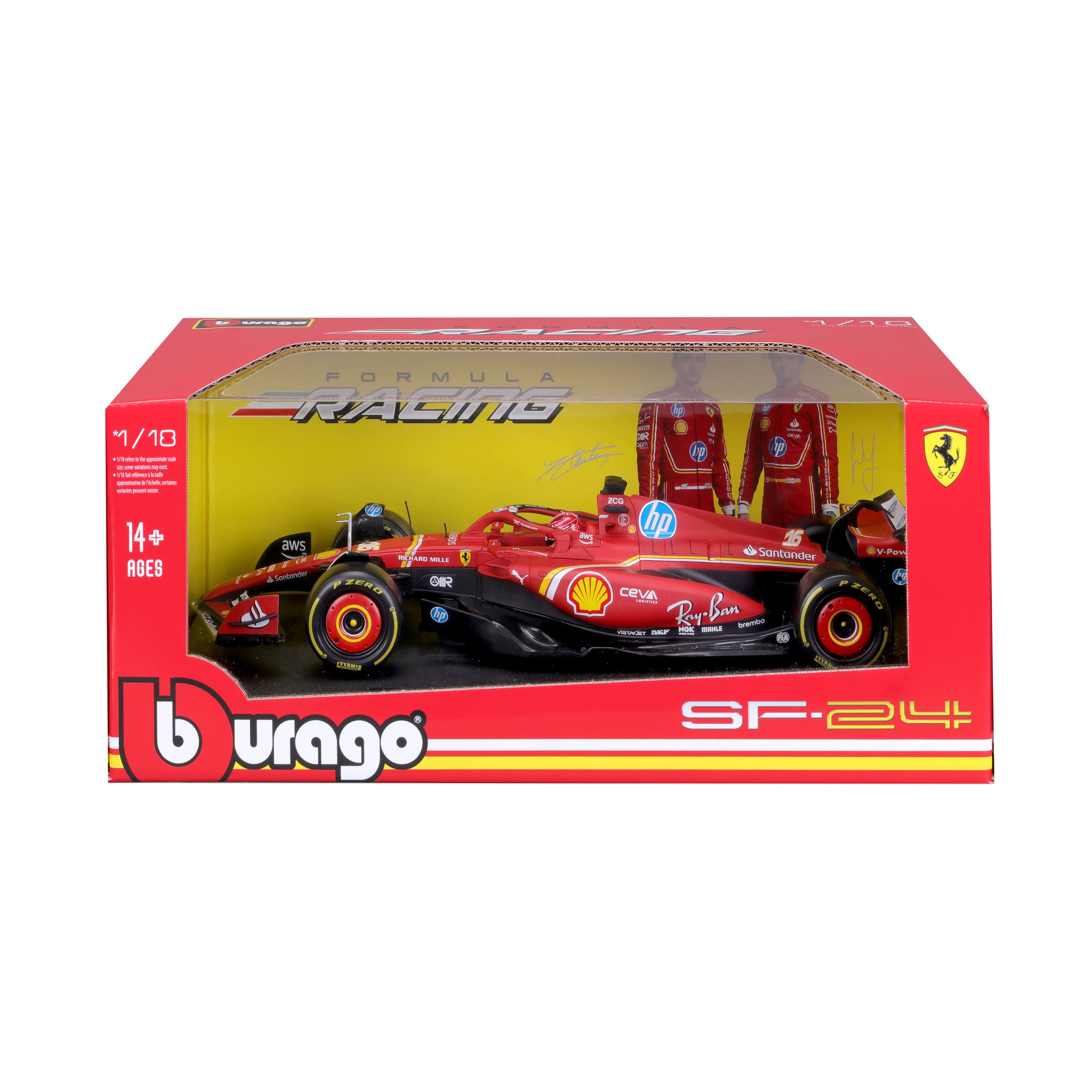 Produktbild Bburago - 1:18 Formel 1 Ferrari SF-24 "Imola-Version" (2024) - Charles Leclerc 9 von 9