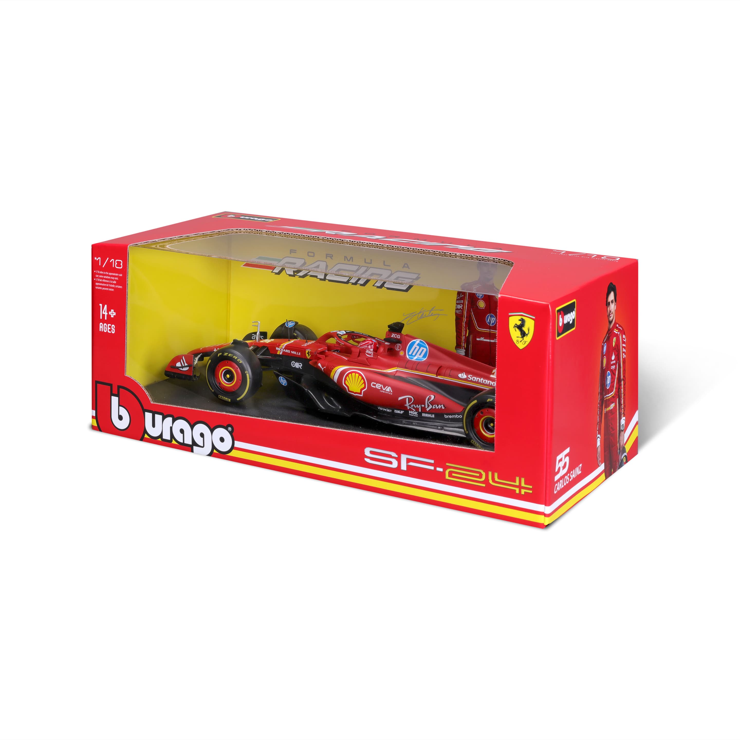 Produktbild Bburago - 1:18 Formel 1 Ferrari SF-24 "Imola-Version" (2024) - Charles Leclerc 8 von 9