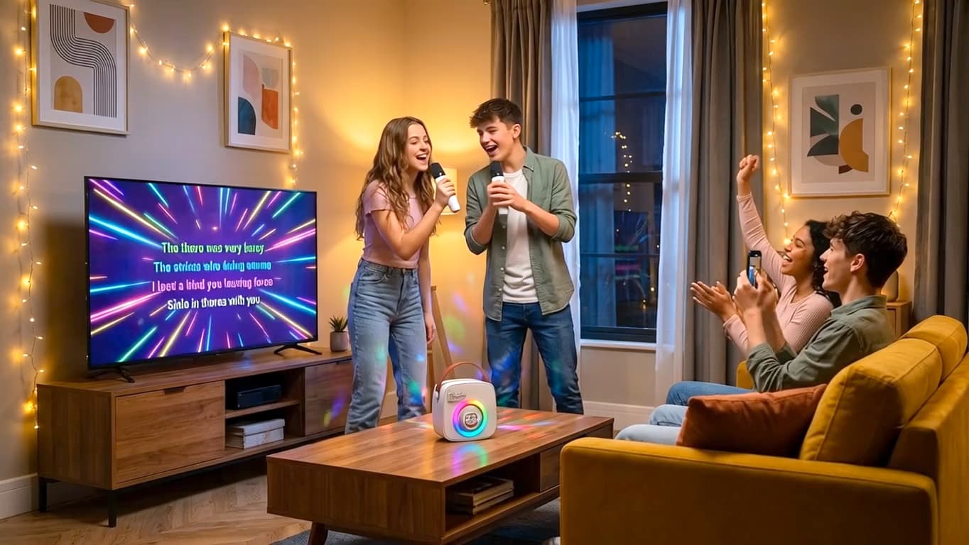 KARAOKE STATION with 2x Wireless Microphones 