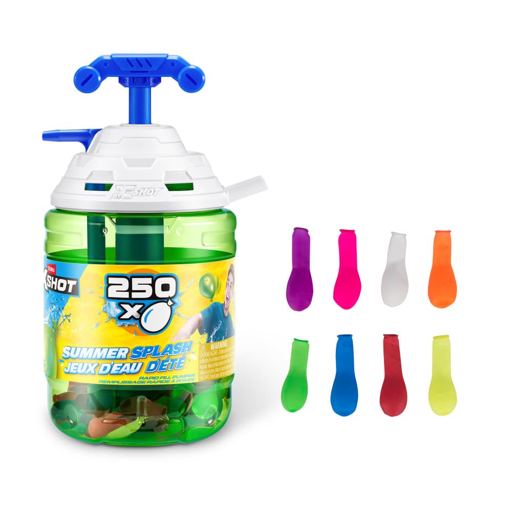 ZURU 11846 - XSHOT Water Warfare Große Schnellbefüllbare Wasserbomben Pumpe mit 250 Wasserbomben von ZURU