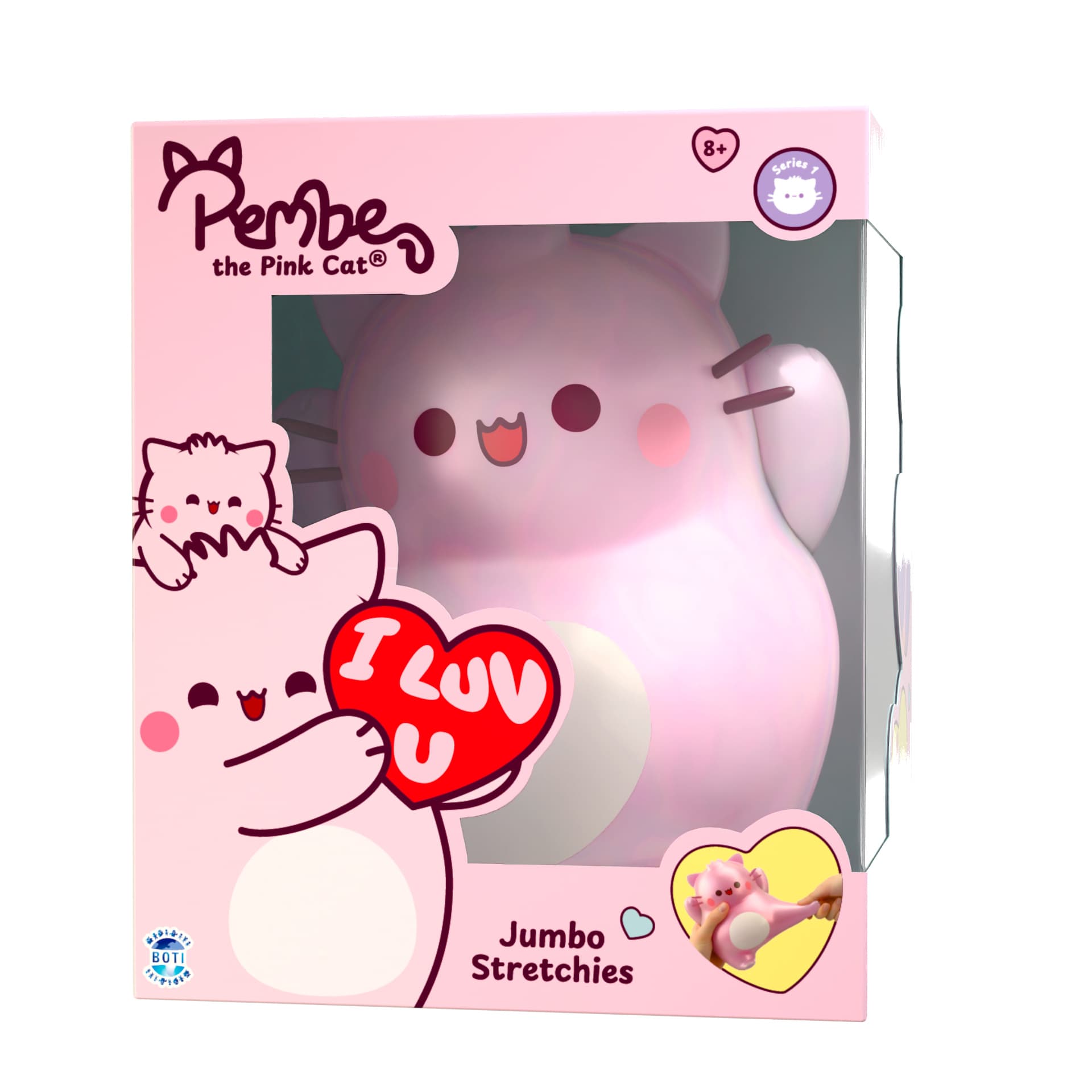 Pembe - 20 Cm Jumbo Stretchy Friends - Pink