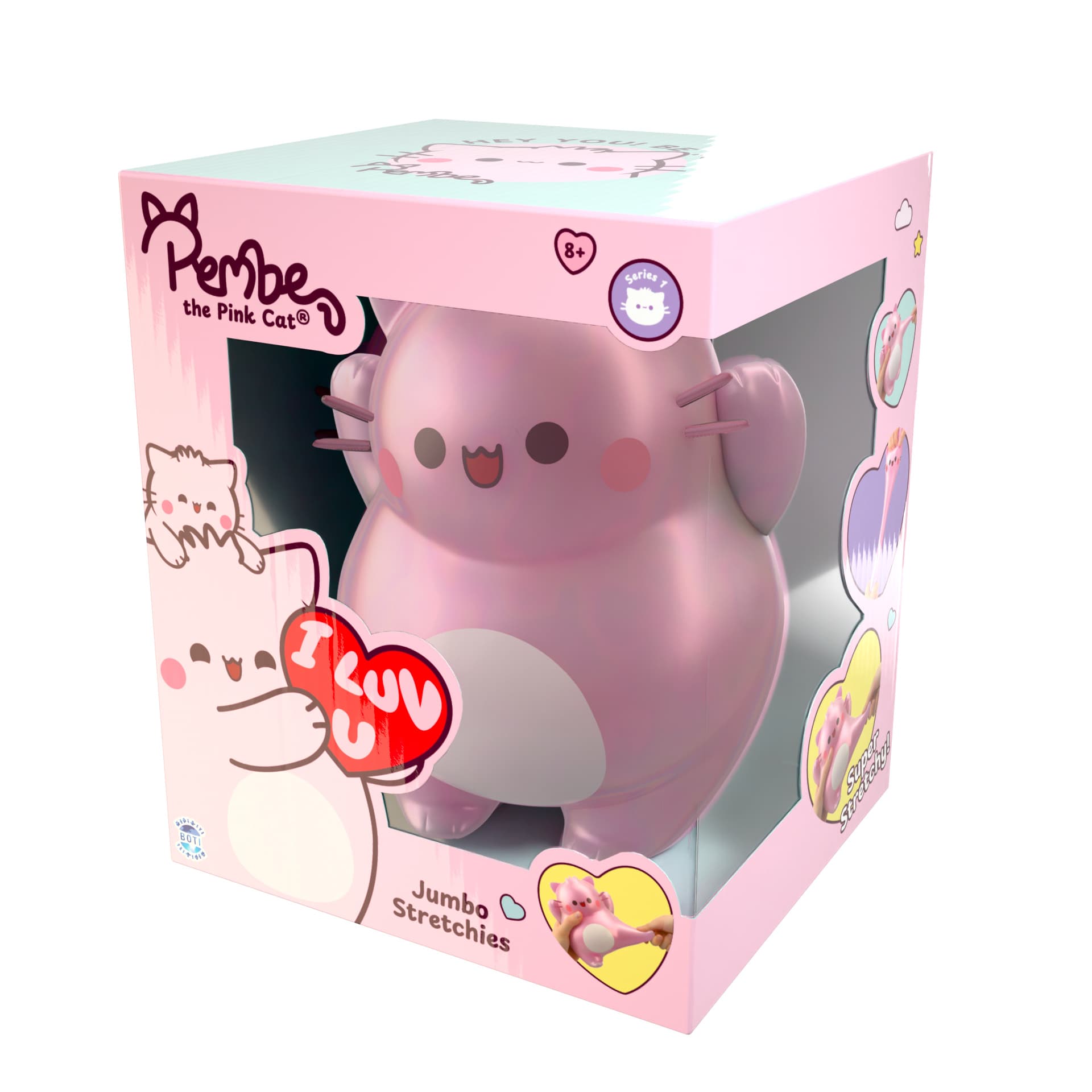 Pembe - 20 Cm Jumbo Stretchy Friends - Pink