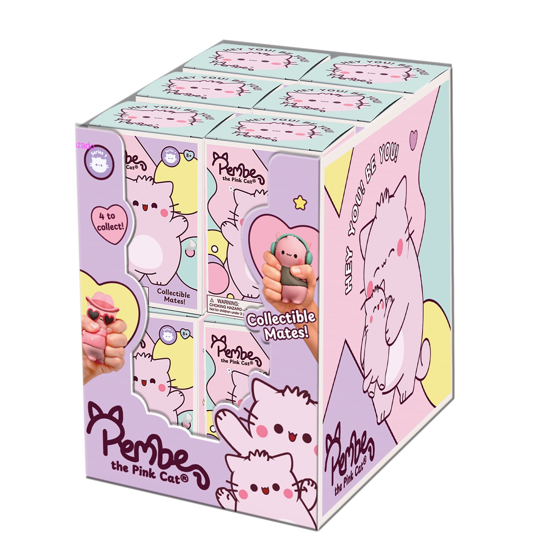 Pembe - 9 Cm Collectible Mates - 4 Assorted - Pink-Cowgirl-Dj-Onesie sortiert (Keine Auswahl möglich)