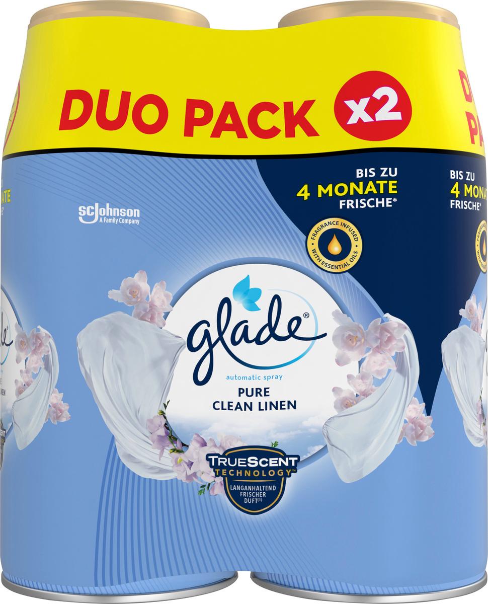 Glade Automatic Spray Nachfüller Pure Clean Linen Doppelpack