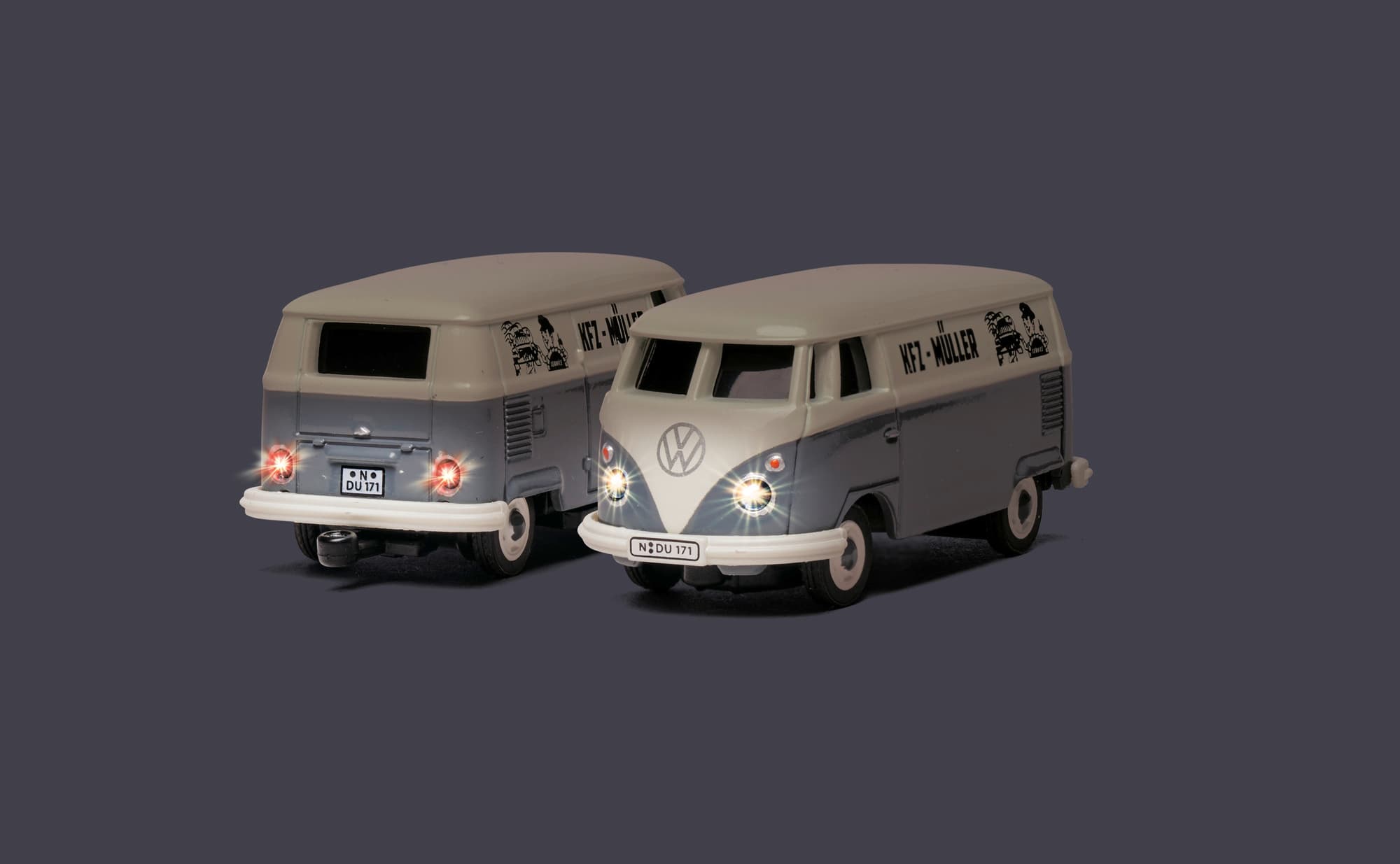 Produktbild 1:87 VW T1 Bus Kastenw.inkl.Autoanh.100% 2 von 5