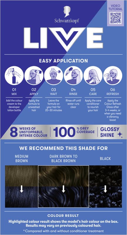Schwarzkopf LIVE Harafarbe Intense Extra Colour