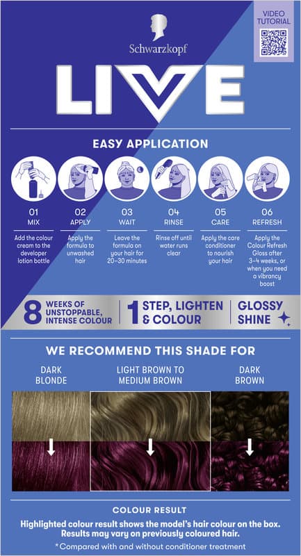 Schwarzkopf LIVE Harafarbe Intense Extra Colour
