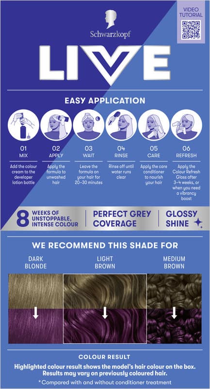 Schwarzkopf LIVE Harafarbe Intense Colour
