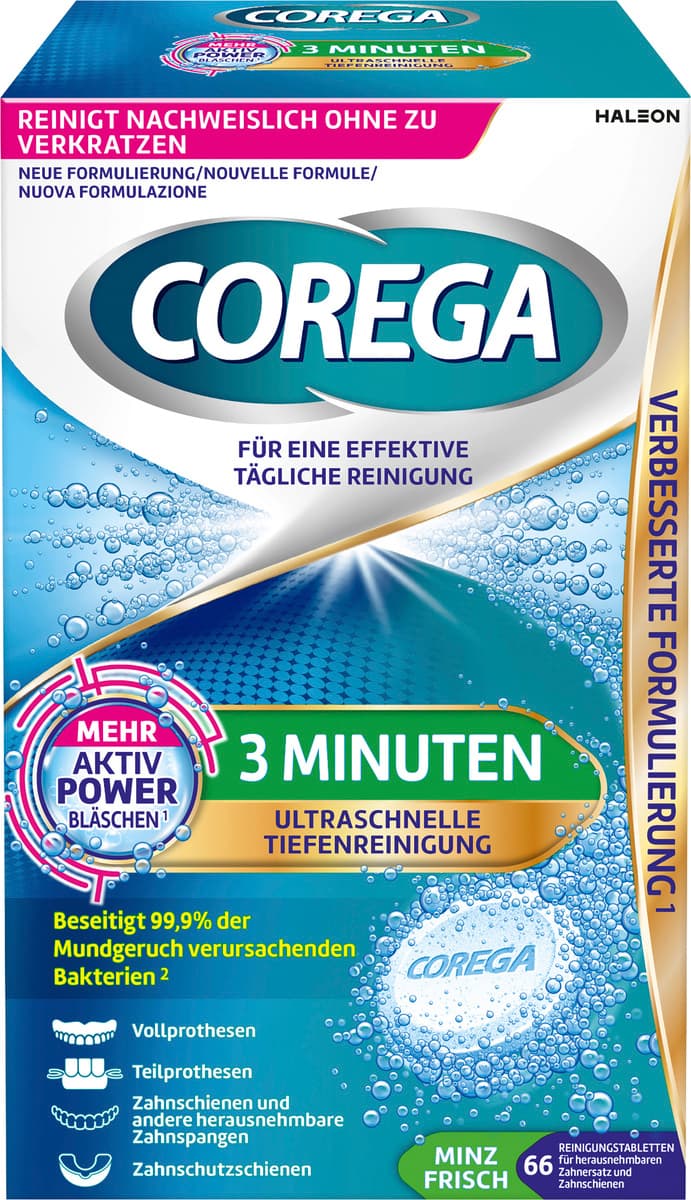 COREGA Intensiv 3 Minuten Tabletten Gebiss- und Spangenreinigungsmittel