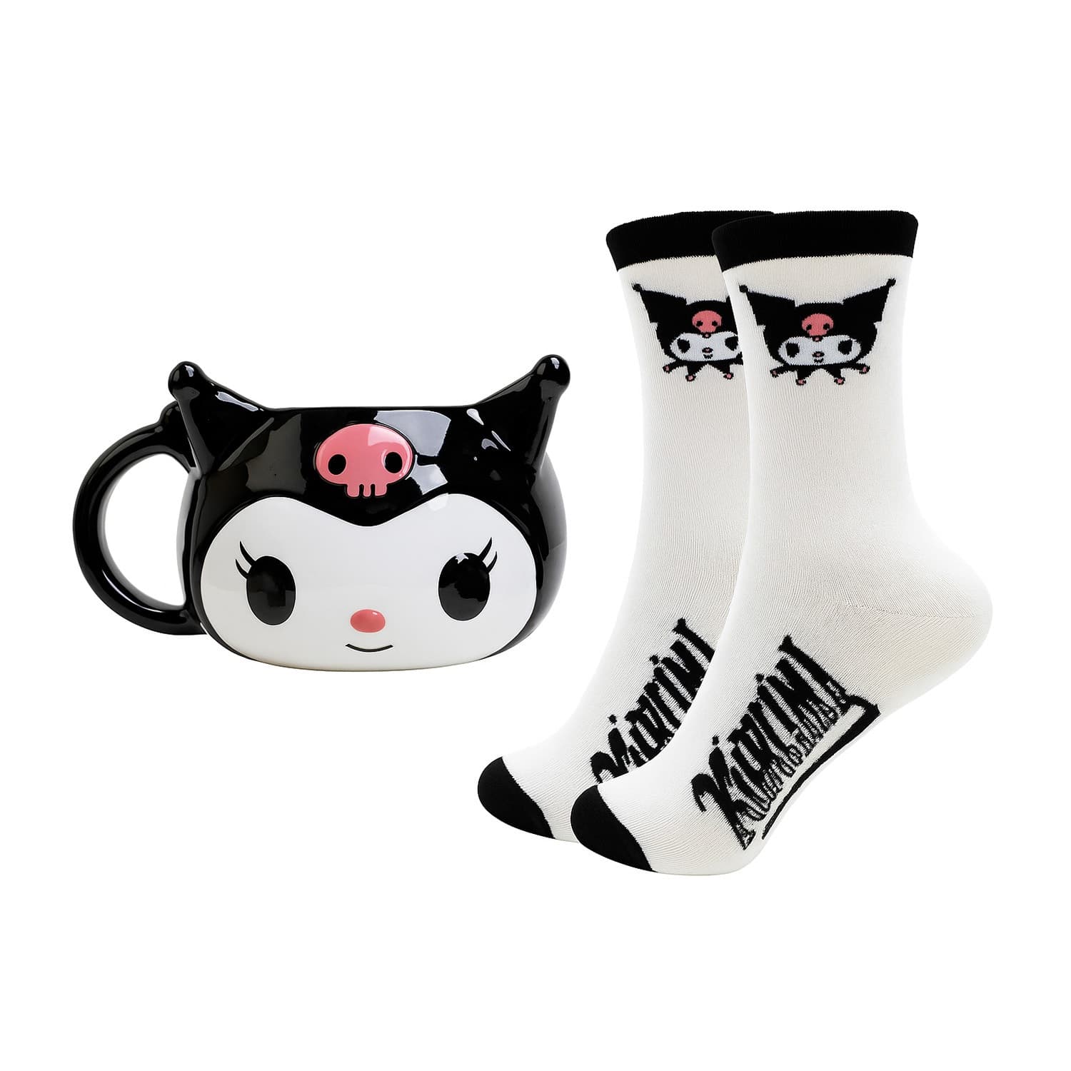 Sanrio Tasse und Socke Kuromi 3D