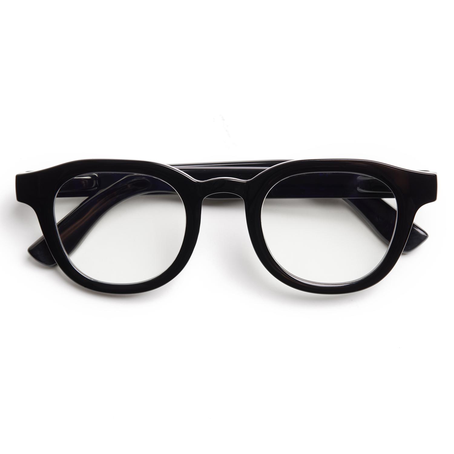 Barner Designerbrille mit Blaulichtfilter Lesebrille Andy Black Noir Glossy +2,0
